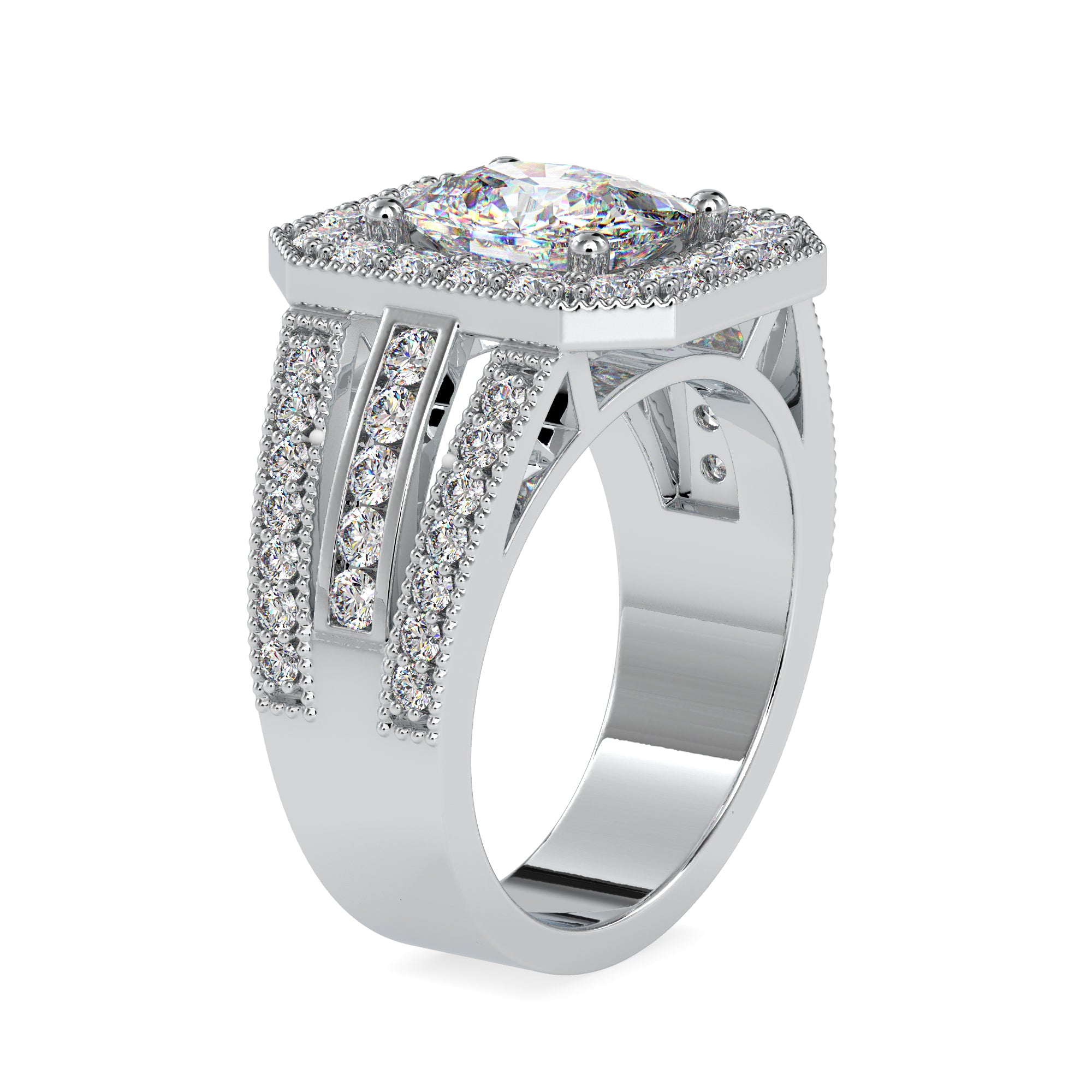 Timeless Halo Cushion Diamond Ring
