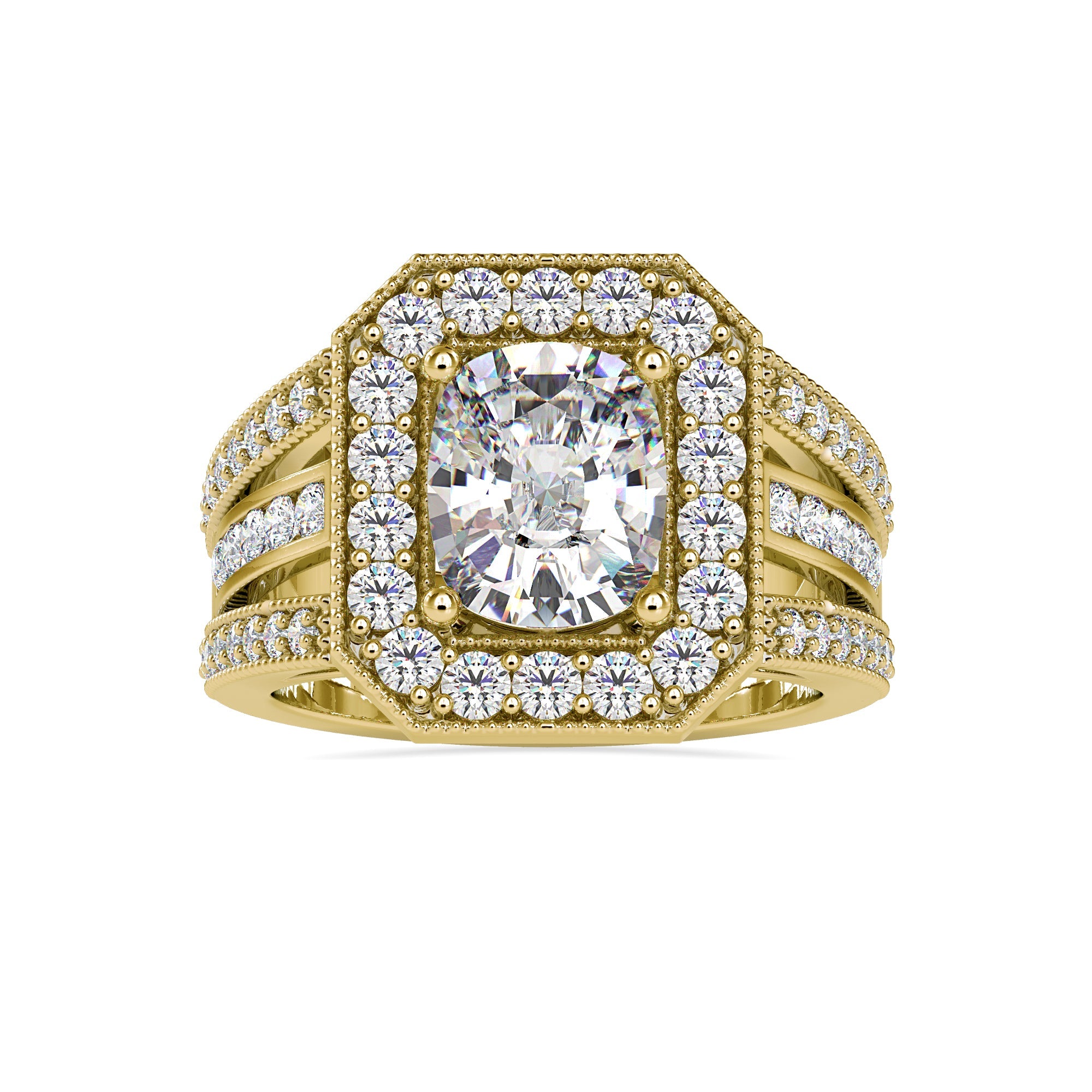 Timeless Halo Cushion Diamond Ring