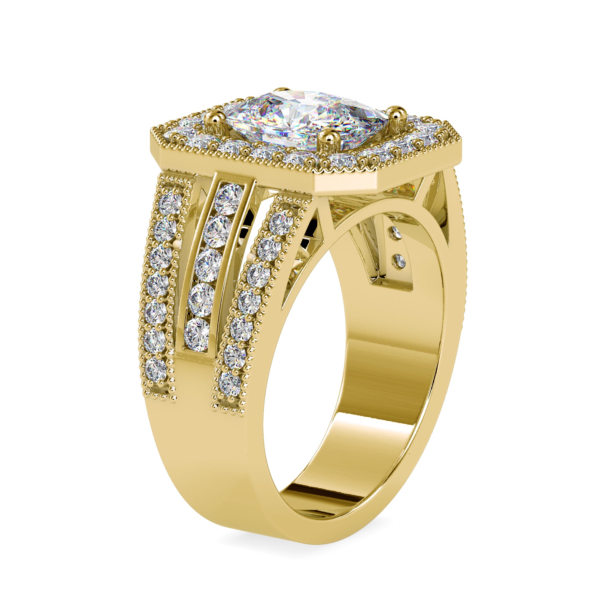 Timeless Halo Cushion Diamond Ring