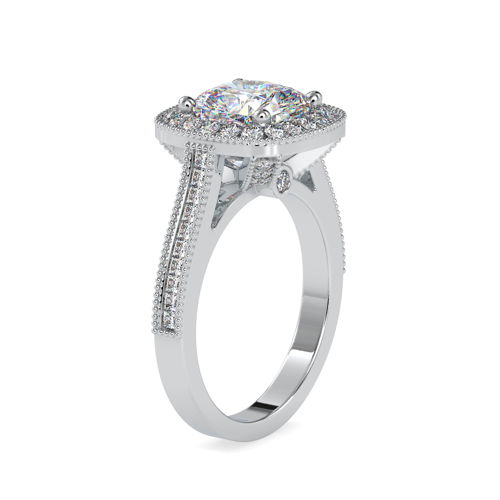 Cushion Path Diamond Ring