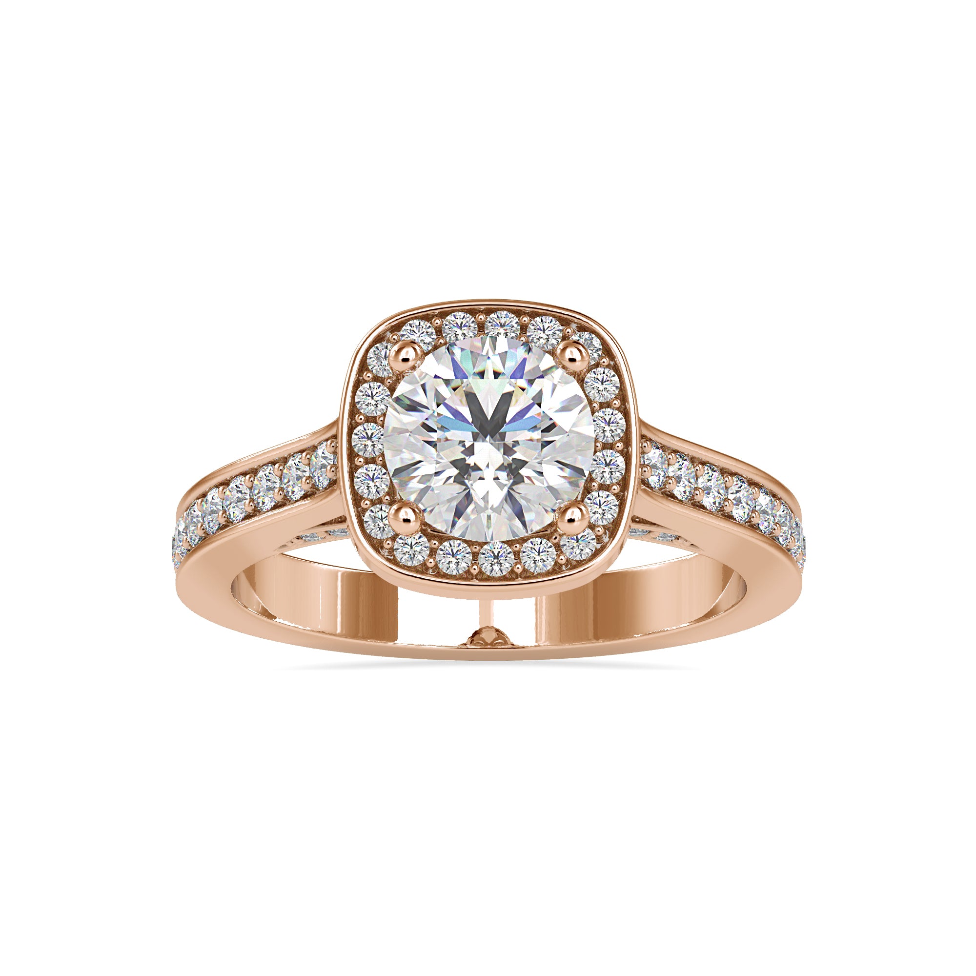 Celeste Halo Gold Diamond Ring