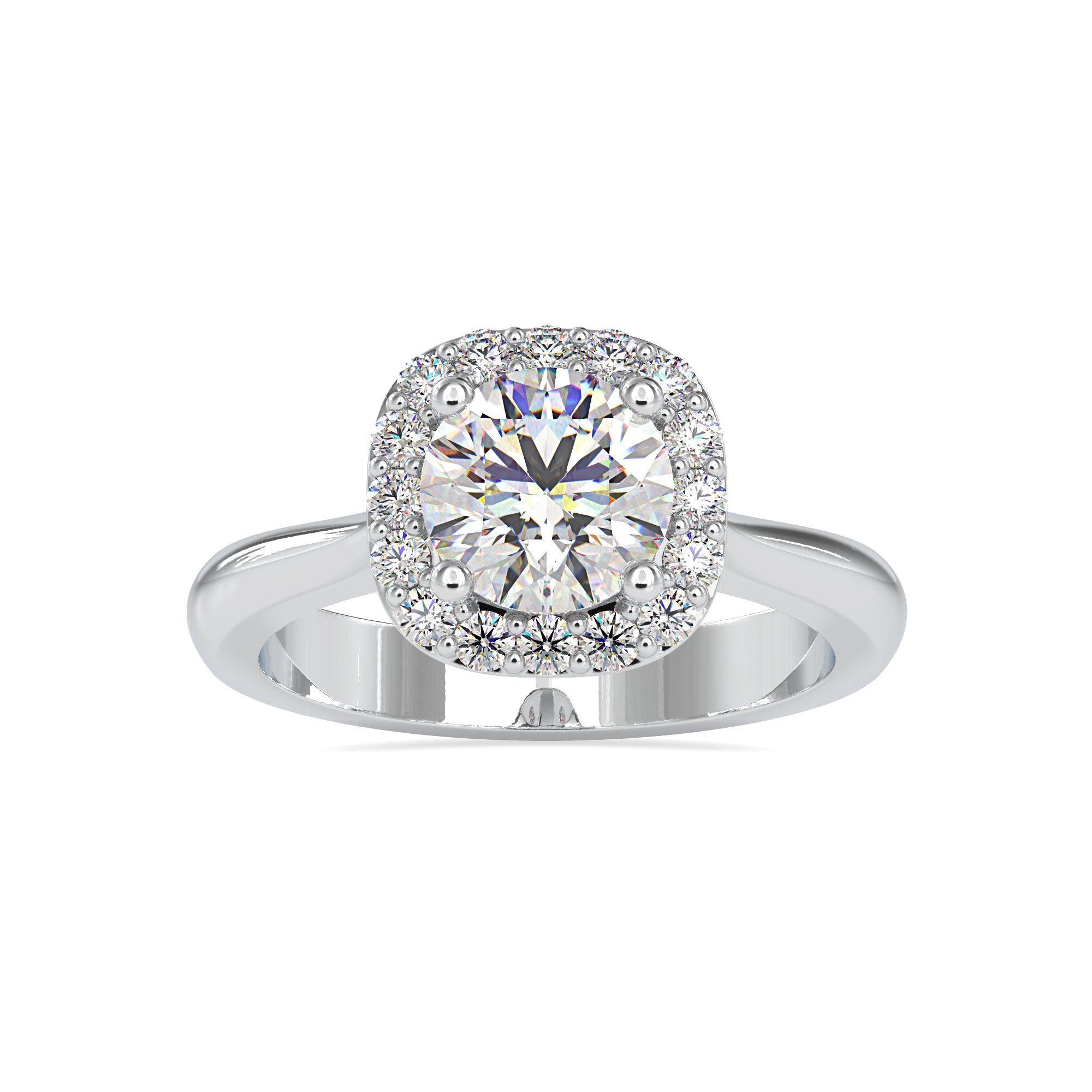 Refined Blossom Solitaire Ring