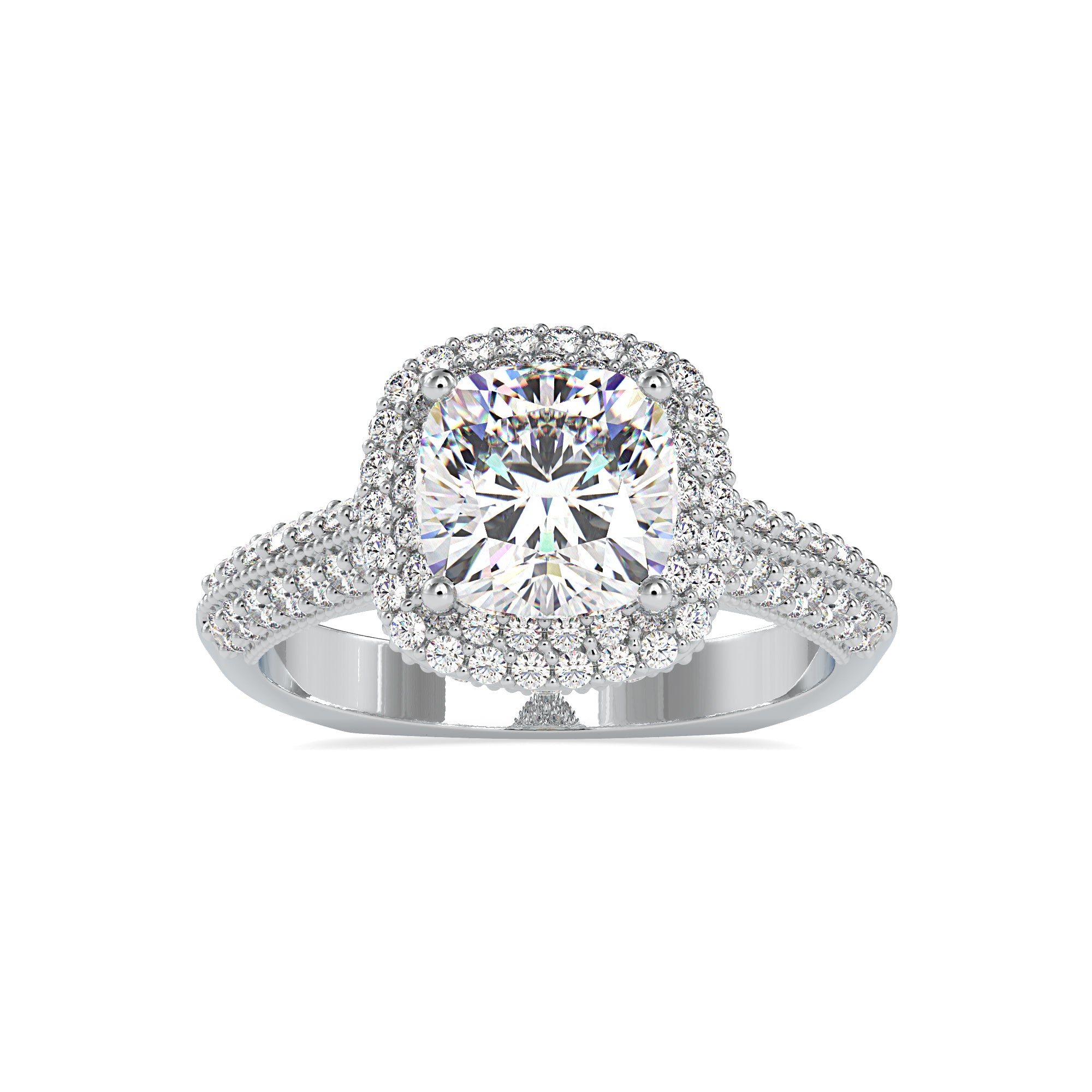 Aurora Circle Solitaire Diamond Ring