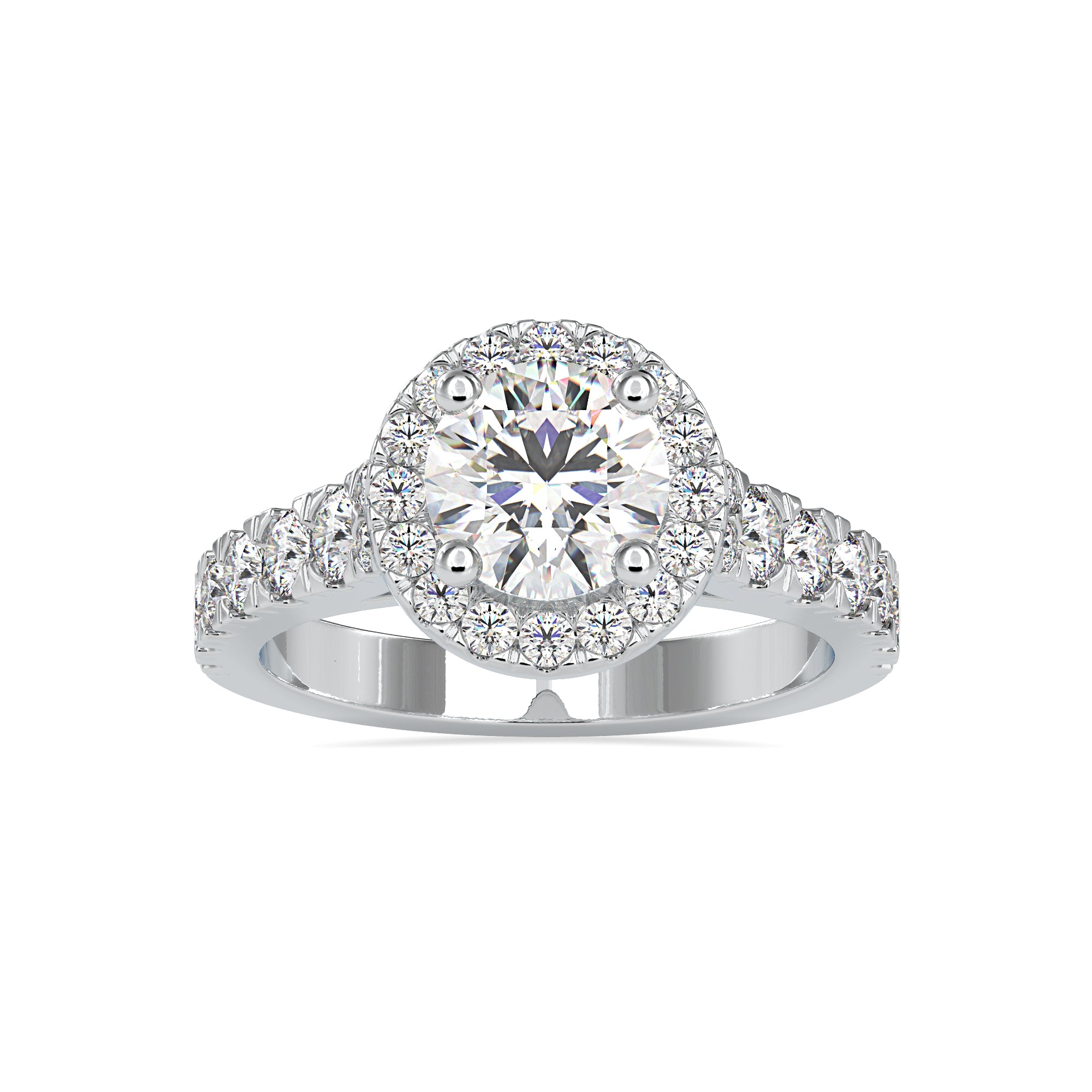 Refined Blossom Solitaire Diamond Ring
