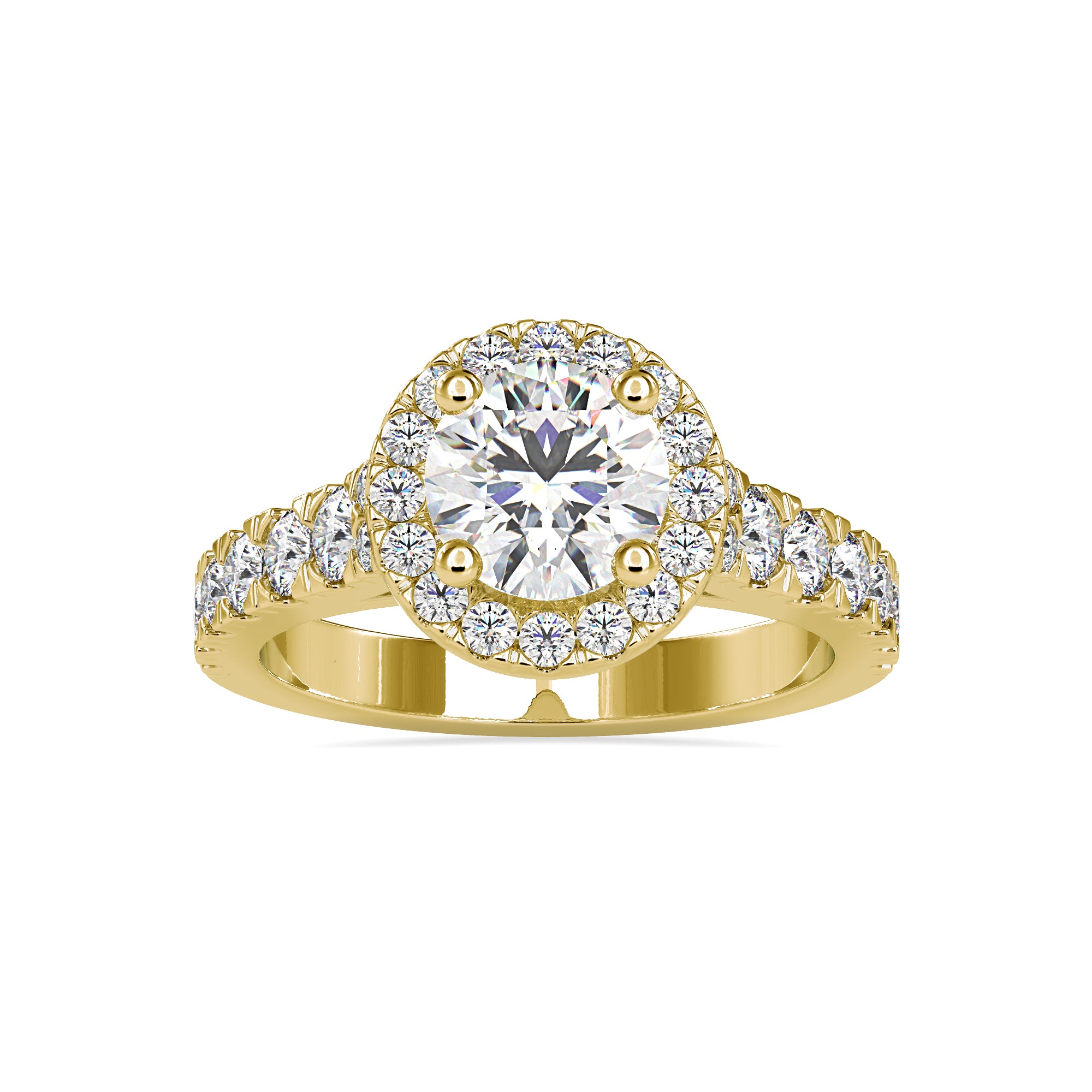 Refined Blossom Solitaire Diamond Ring