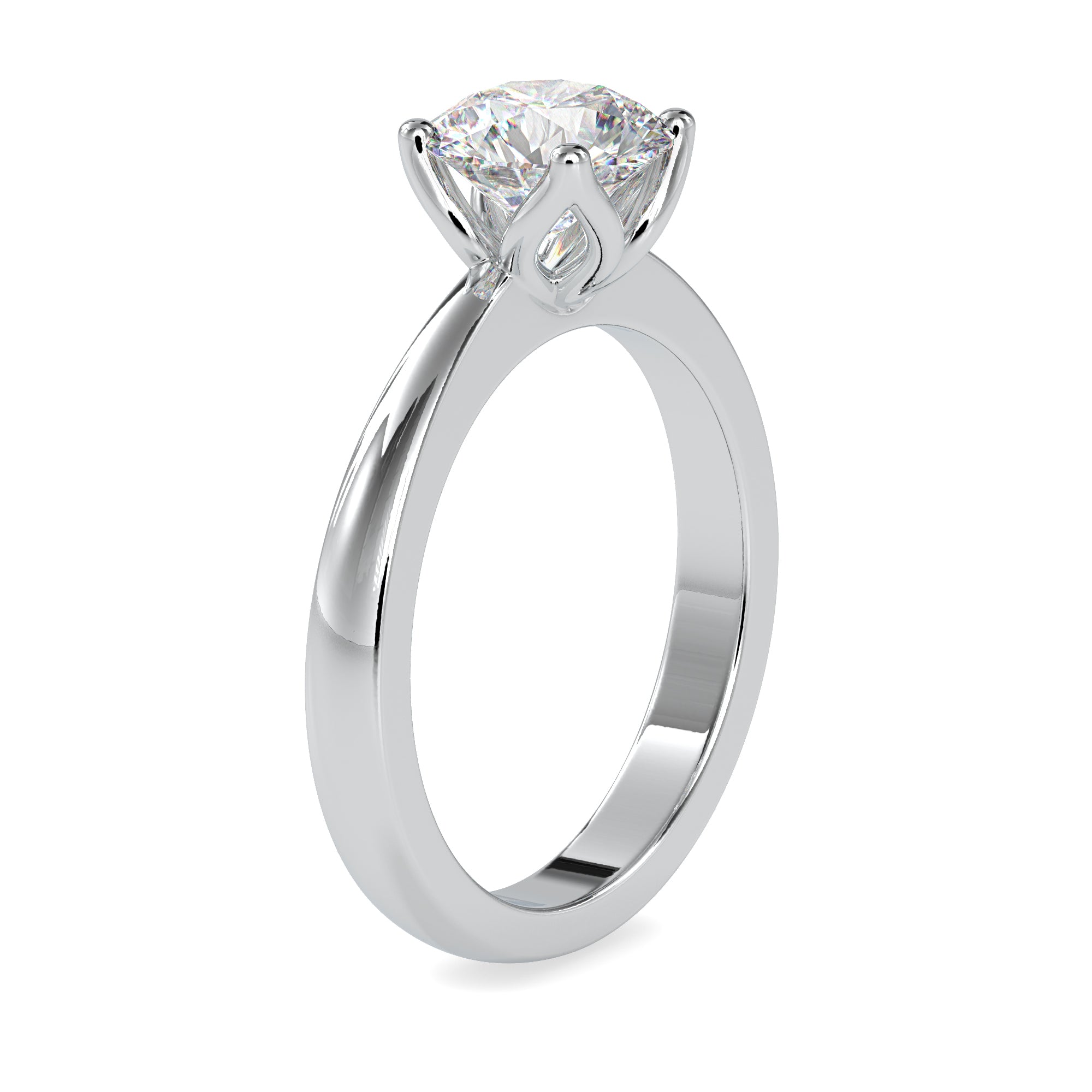 Classic Crown Solitaire Diamond Ring