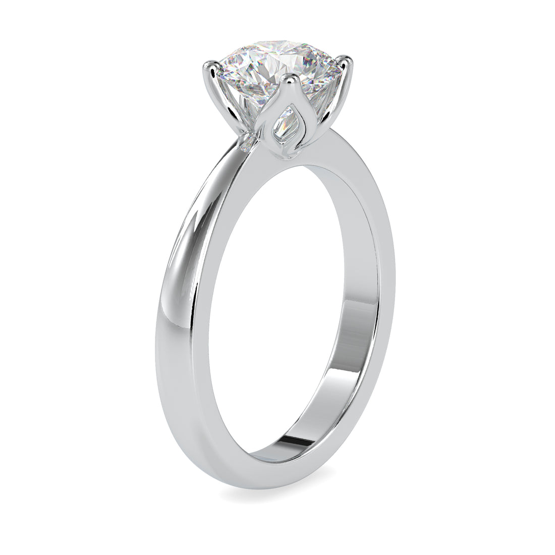 Classic Crown Solitaire Diamond Ring