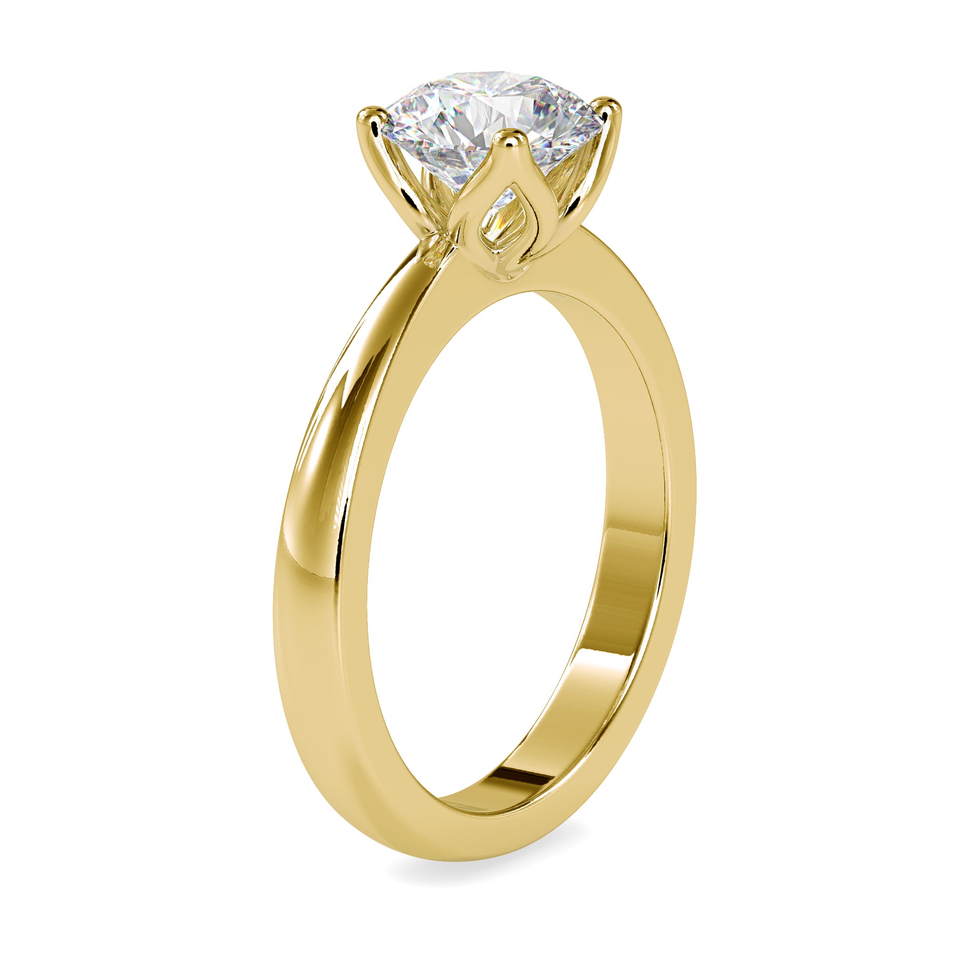 Classic Crown Solitaire Diamond Ring