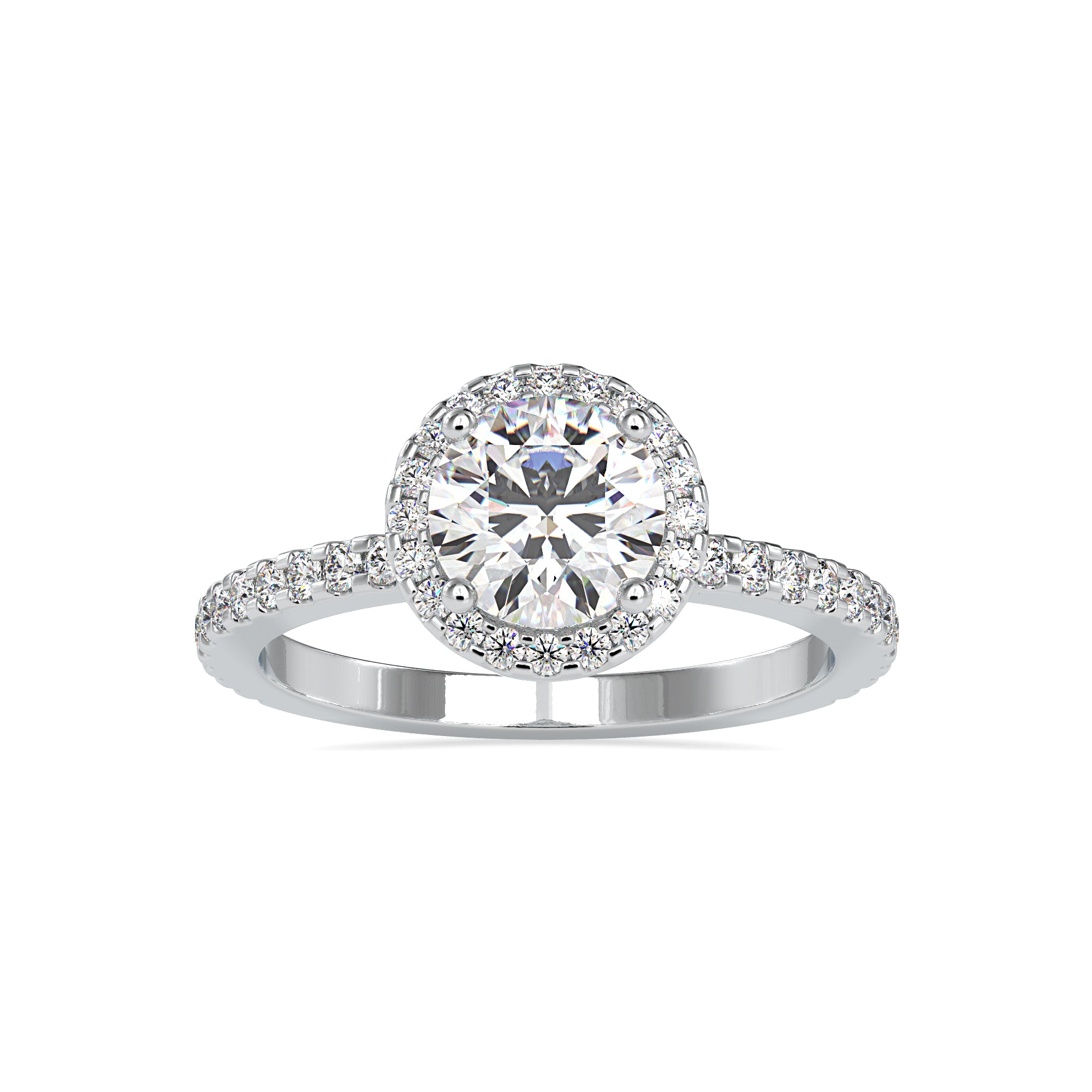 Golden Halo Diamond Ring