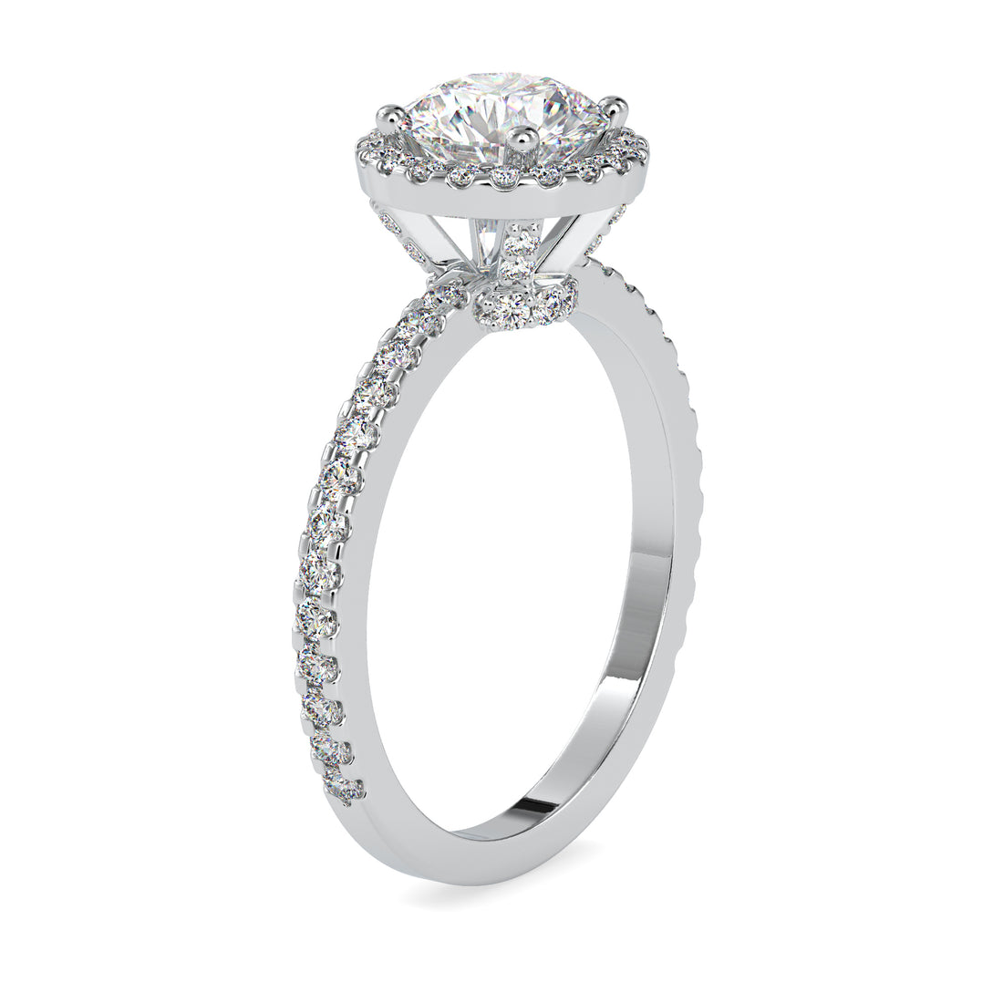 Golden Halo Diamond Ring
