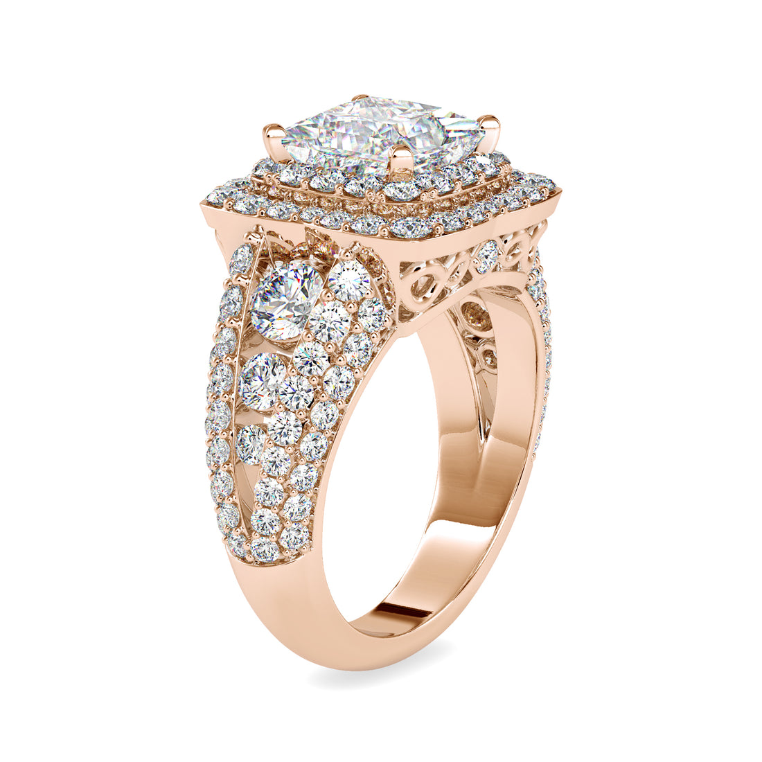Crown Luxe Halo Diamond Ring