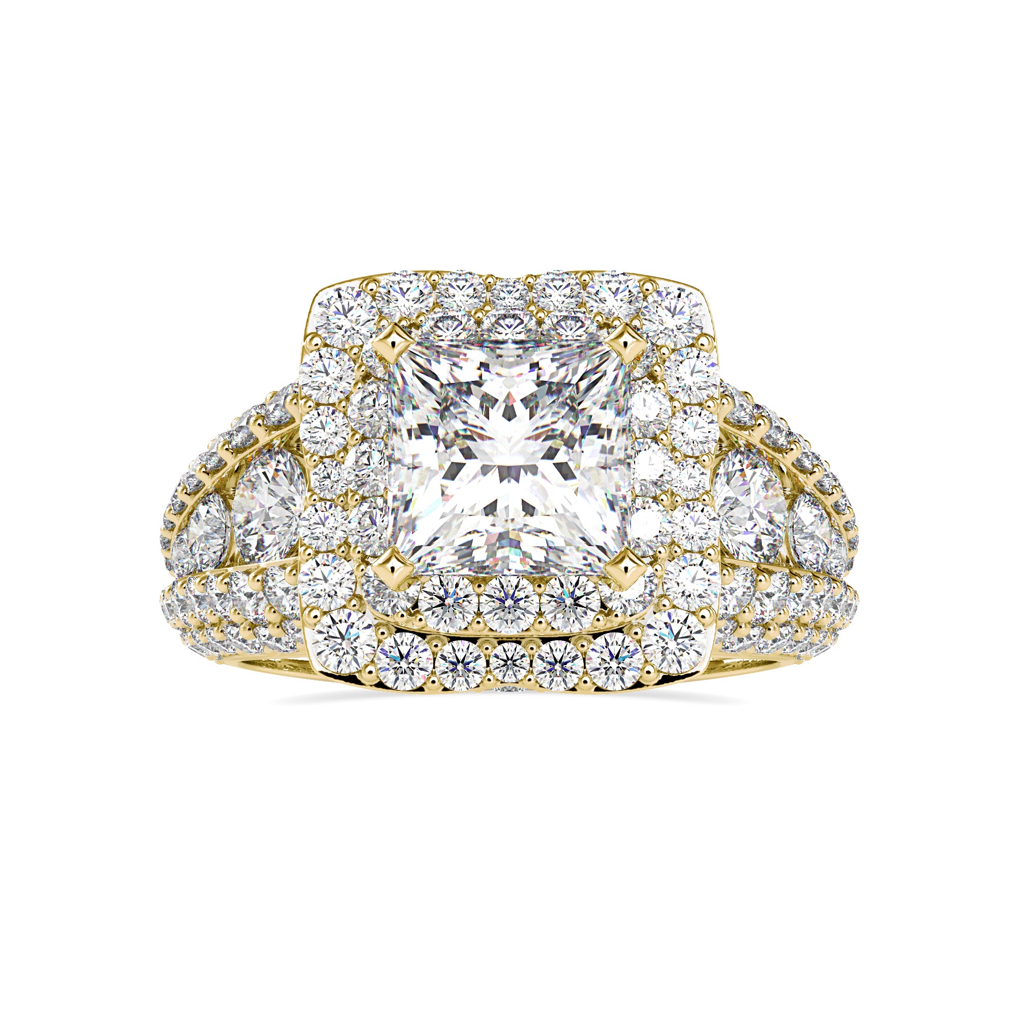 Crown Luxe Halo Diamond Ring