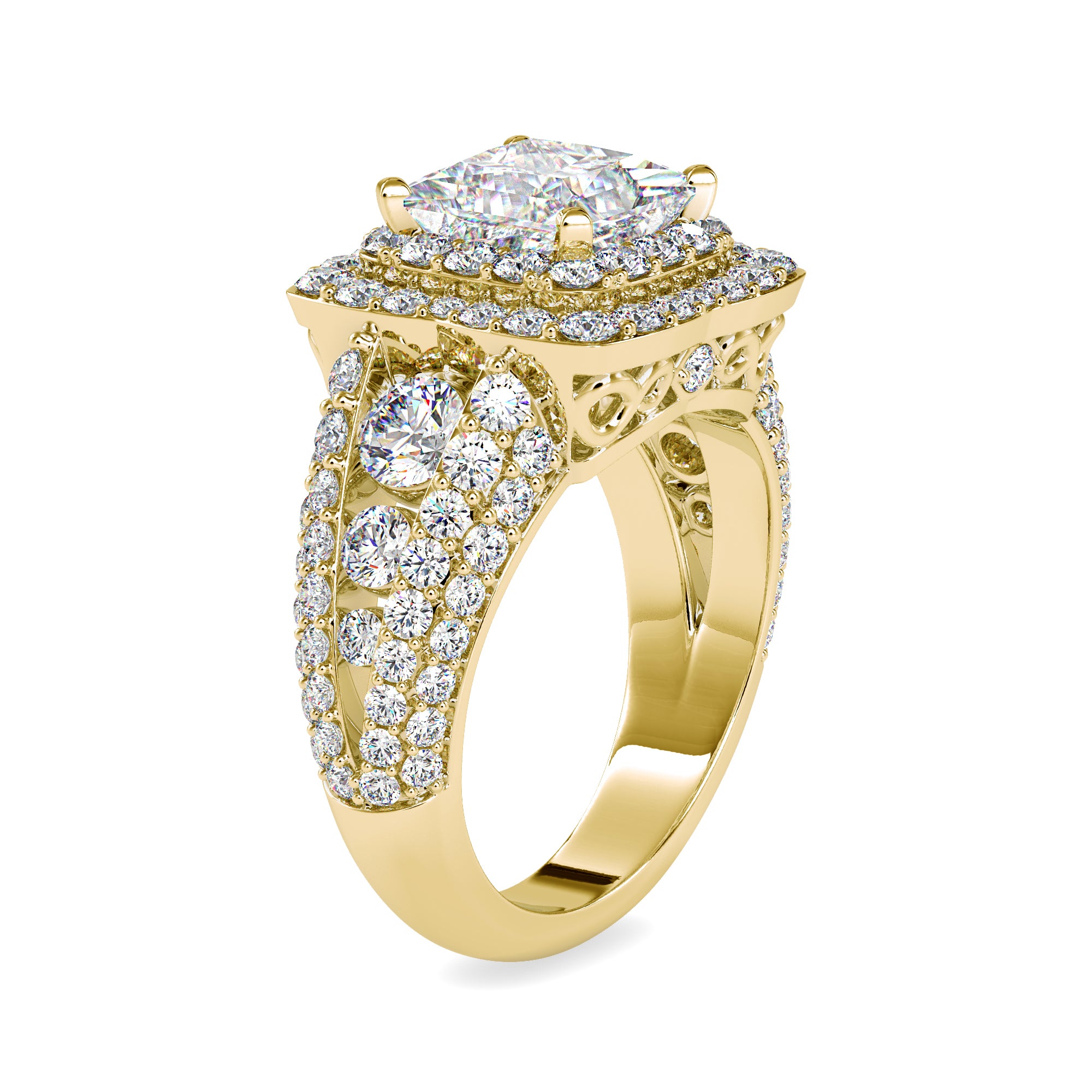 Crown Luxe Halo Diamond Ring