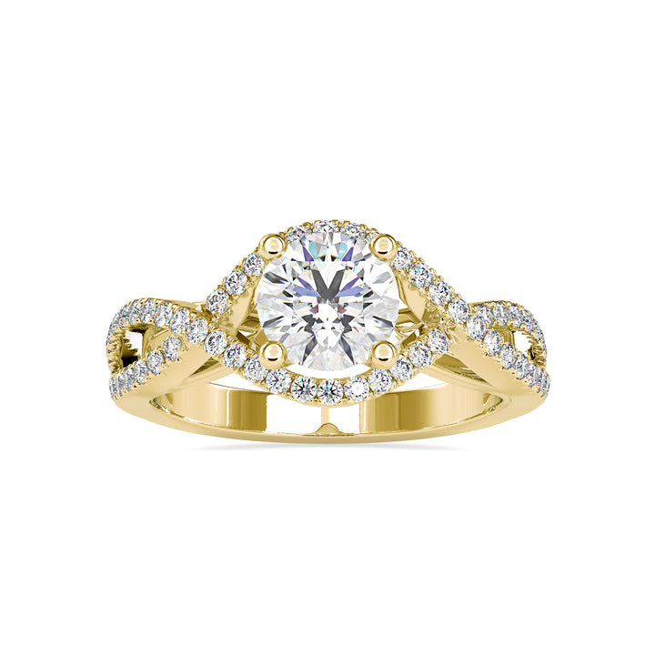 Modern Essence Diamond Ring with Split Band