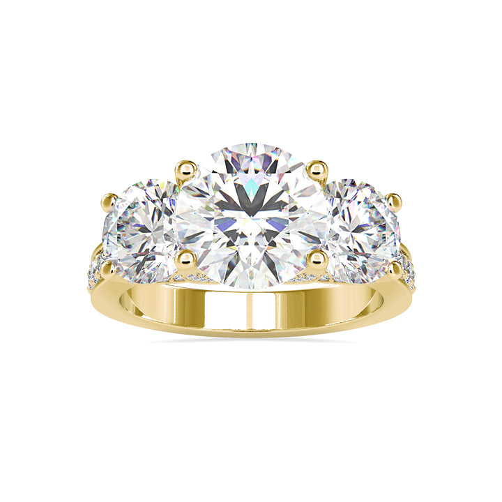 Shimmering Trio Diamond Ring