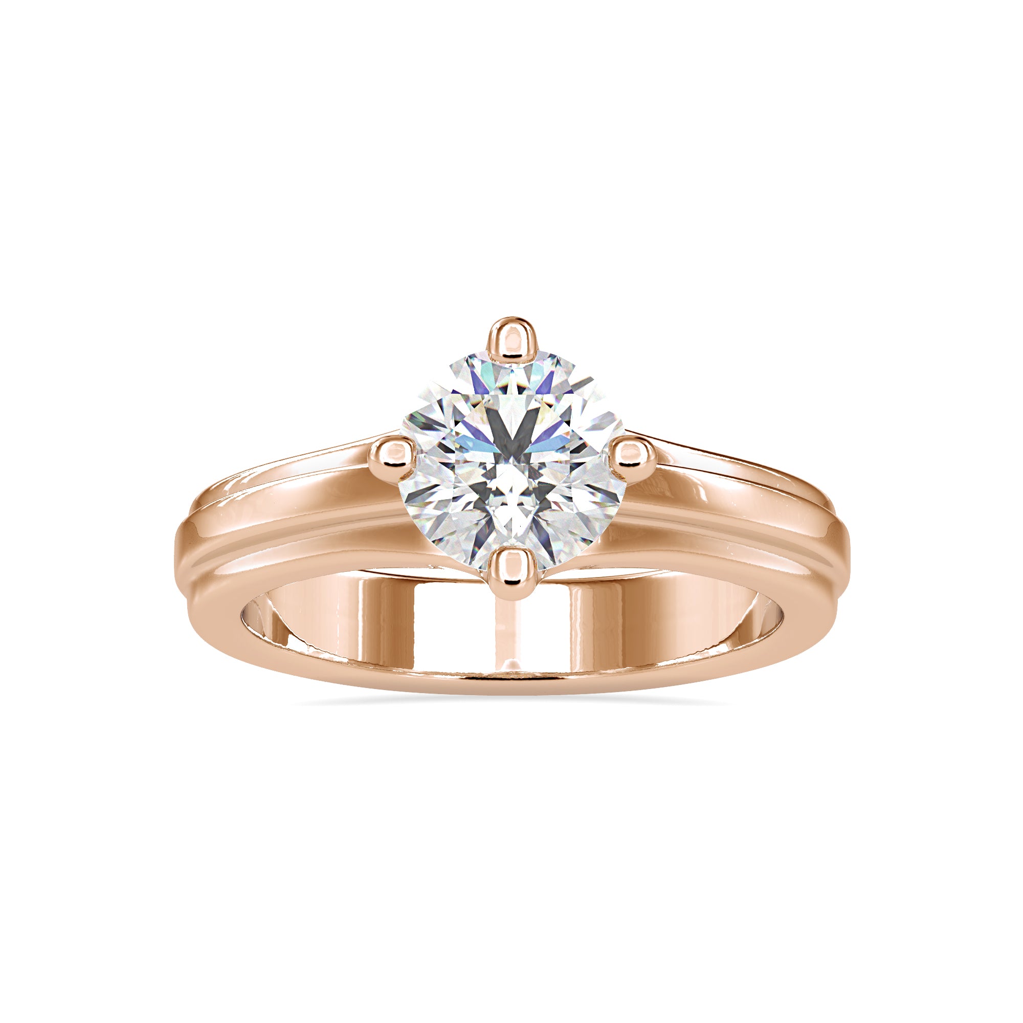 Gleam Cascade Round Diamond Ring