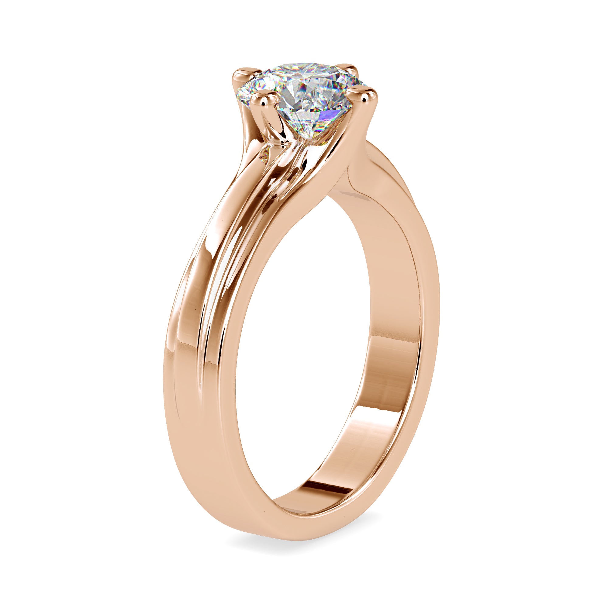Gleam Cascade Round Diamond Ring