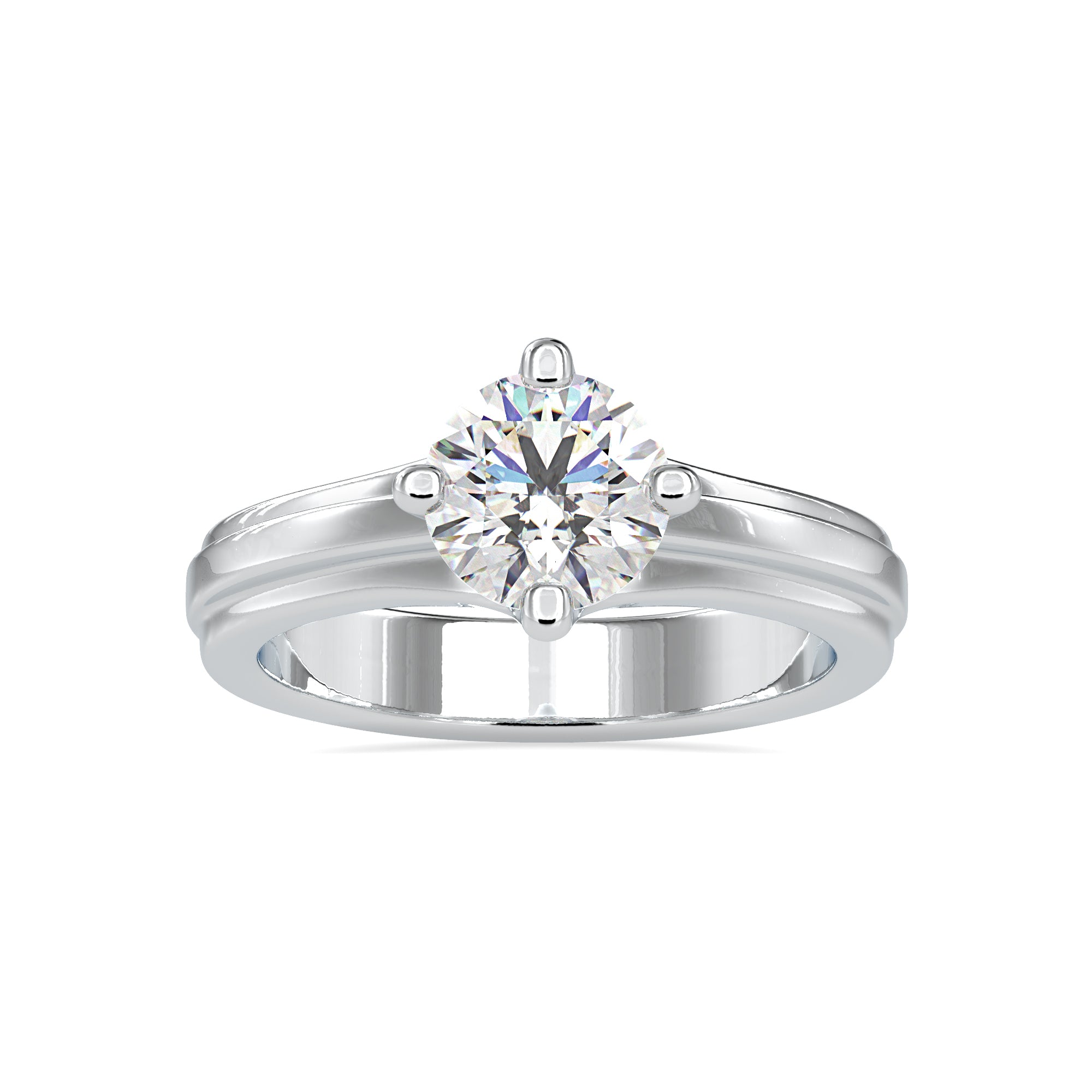 Gleam Cascade Round Diamond Ring