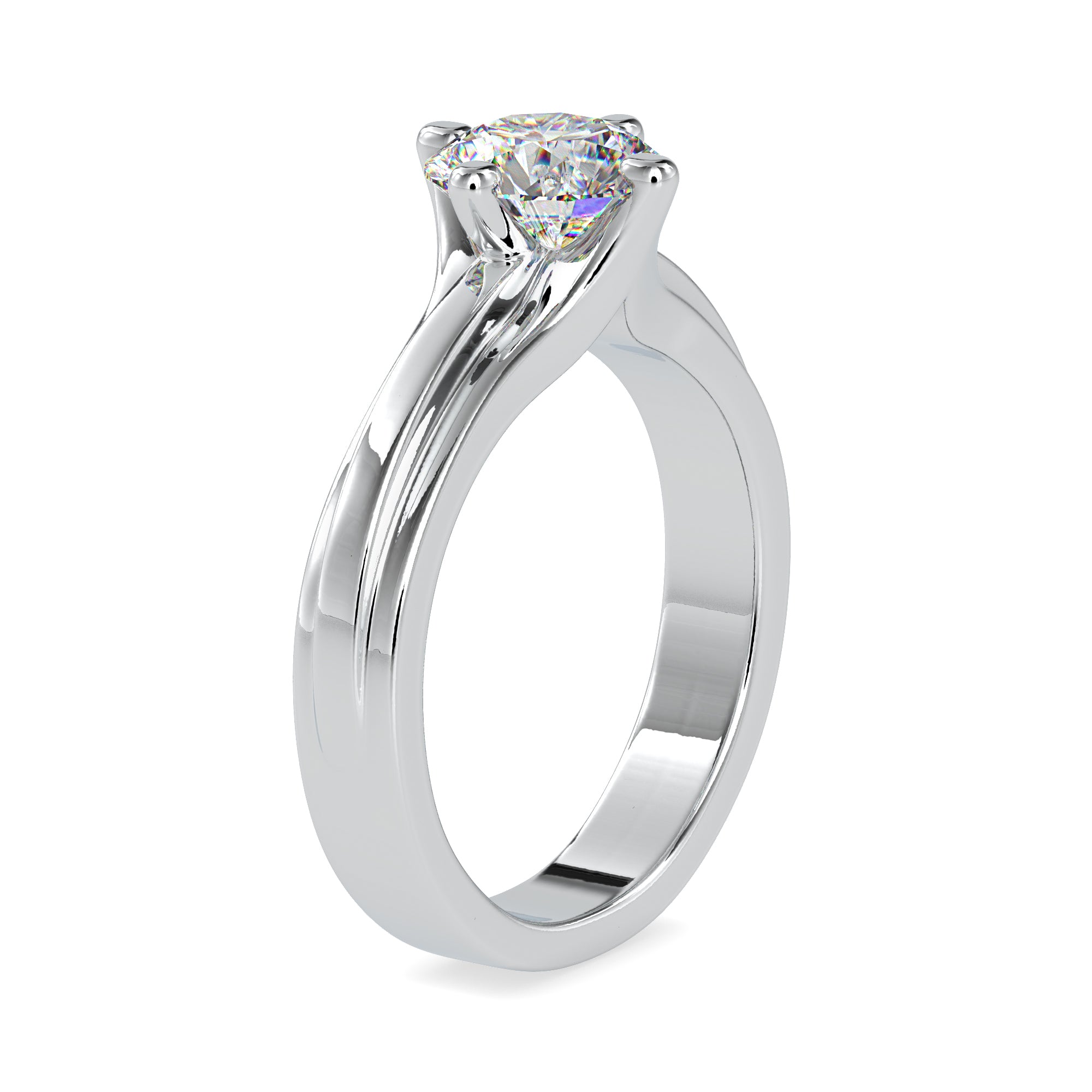 Gleam Cascade Round Diamond Ring