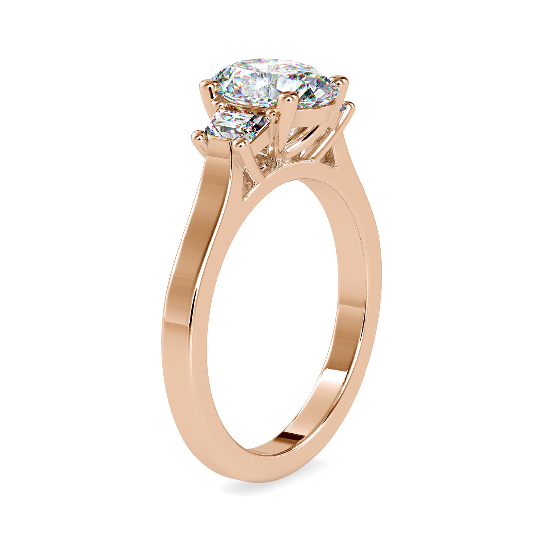 Alluring Three Diamonds Gaze Diamond Ring