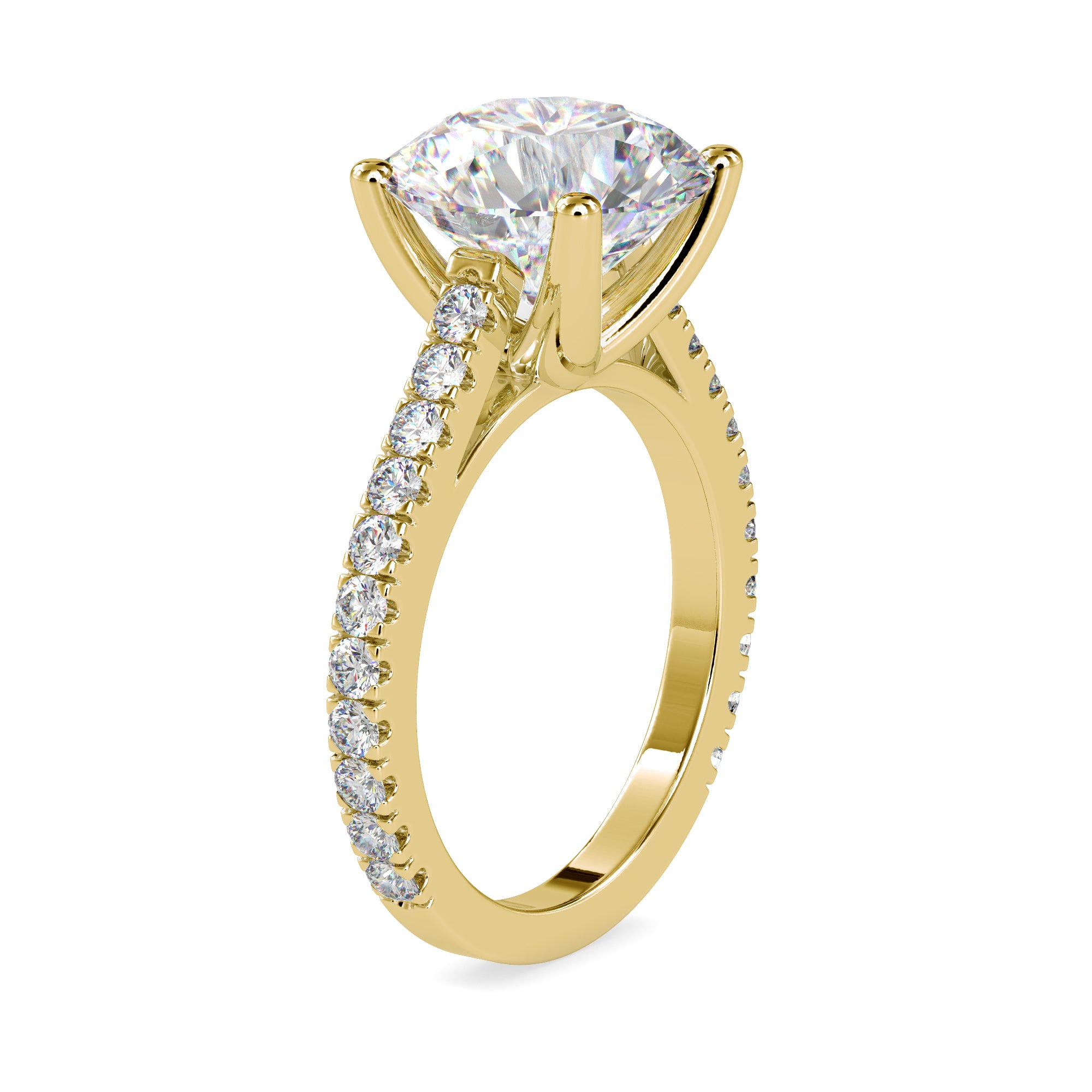 Gold Mirage Round Diamond Ring