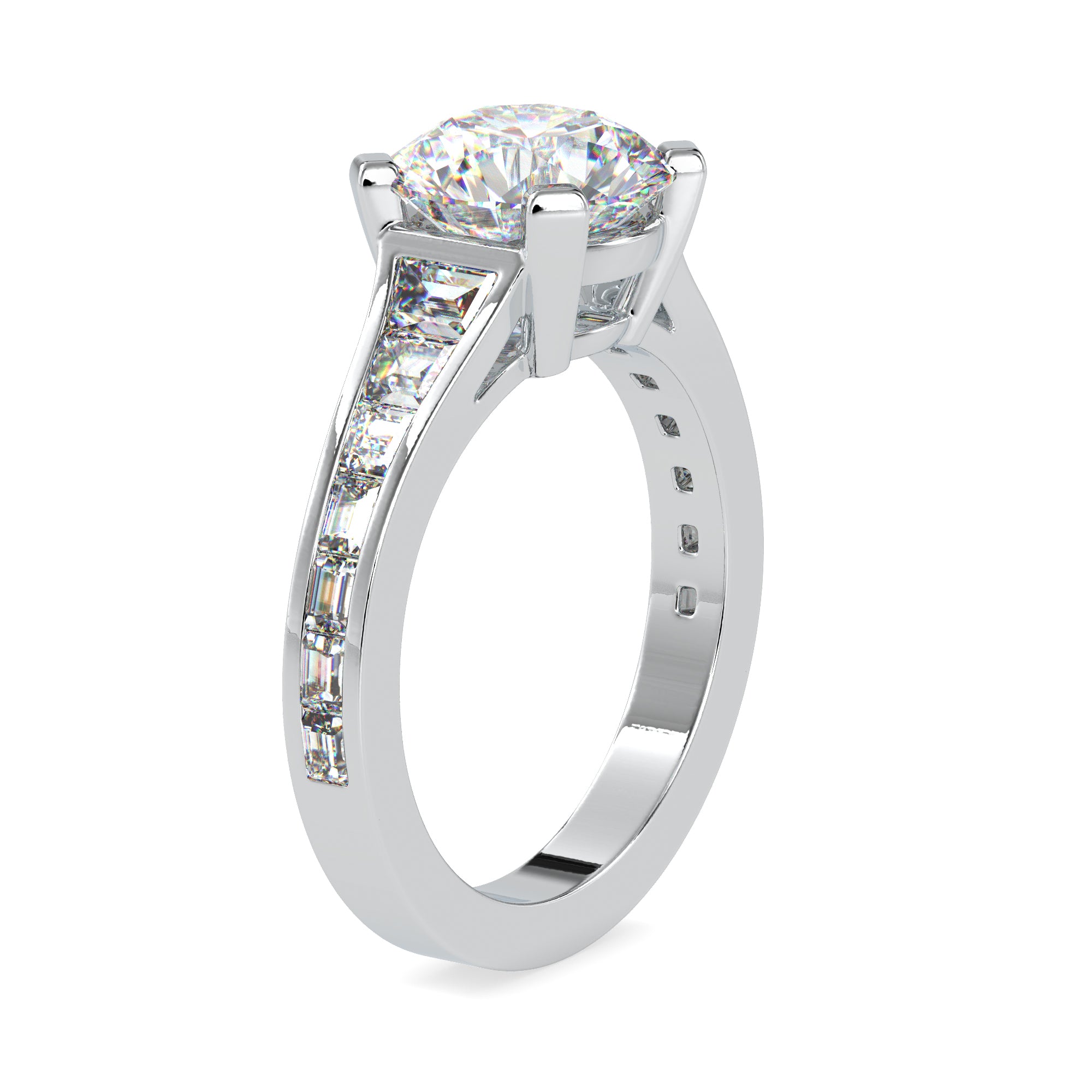 2.50 carat Cushion Lab Grown Diamond Ring