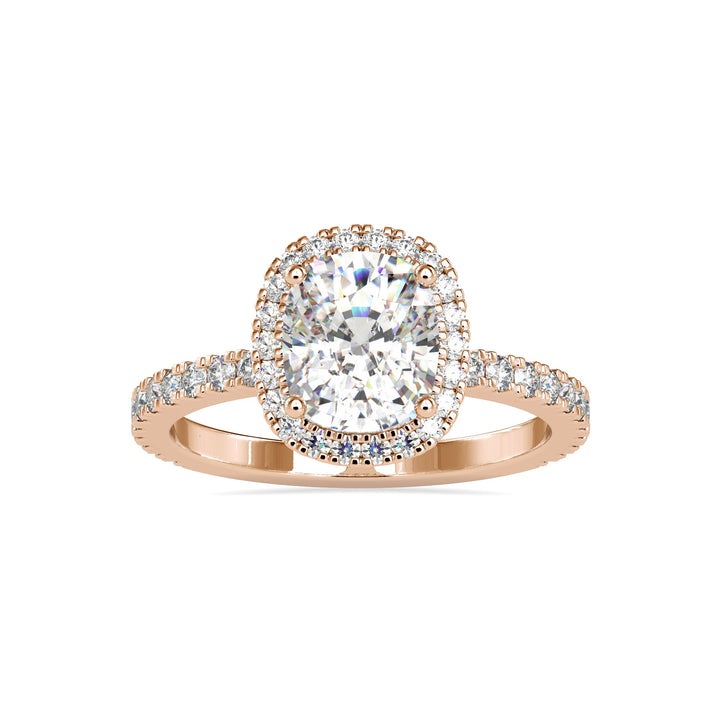 2.50 carat Cushion Lab Grown Diamond Ring