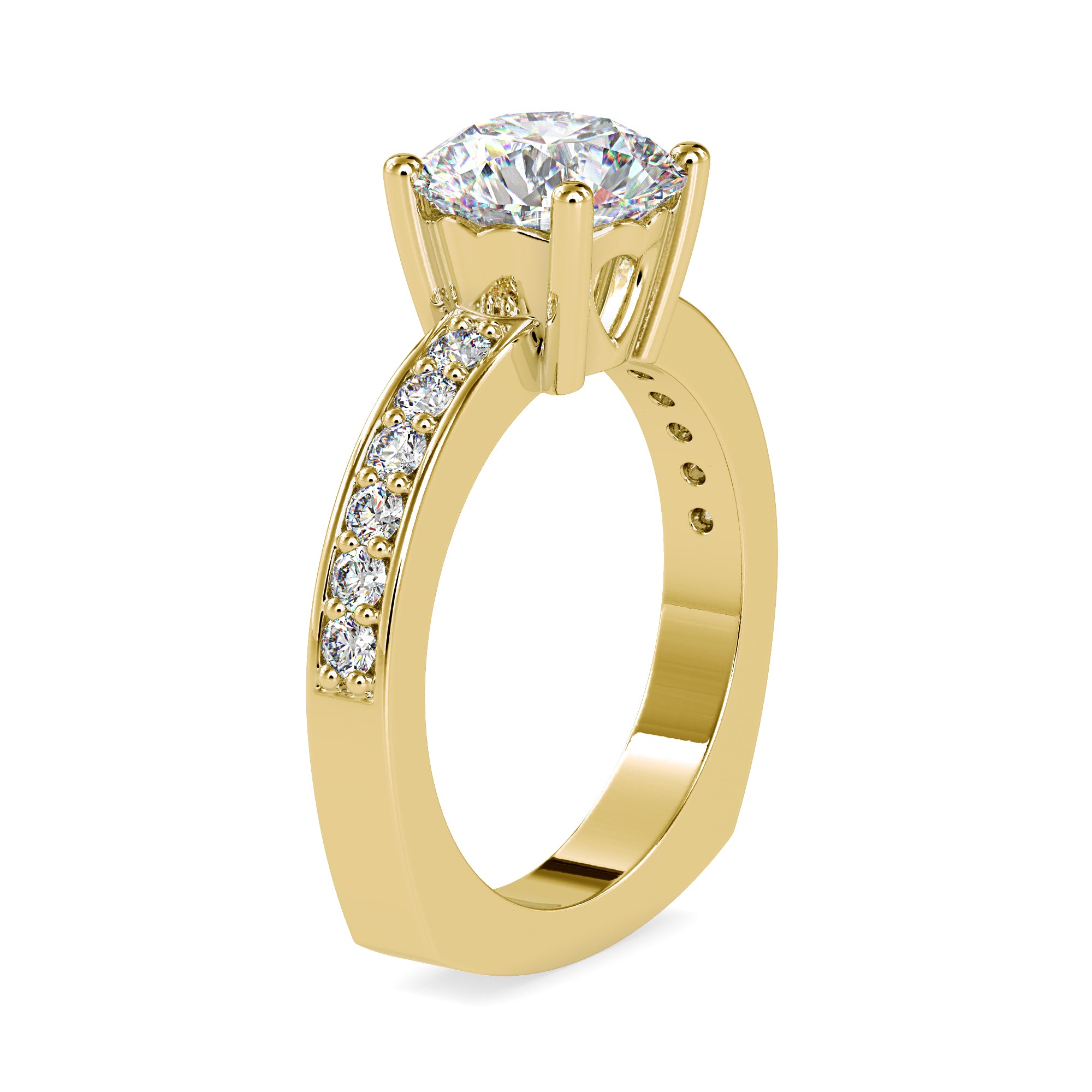 Radiant Rose – Round Lab Grown Diamond Pave Setting