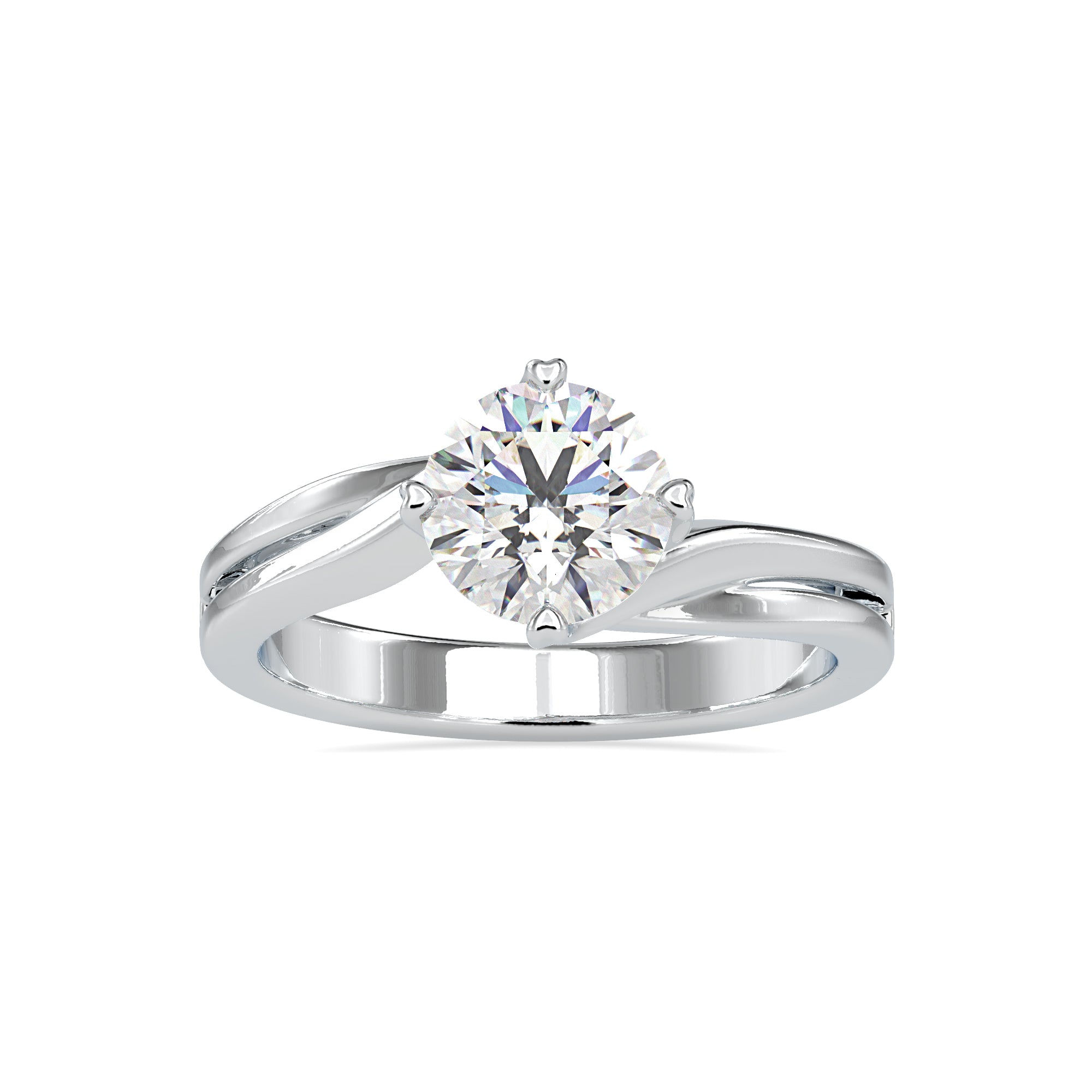 1.20 carat Twisted Prong Diamond Ring