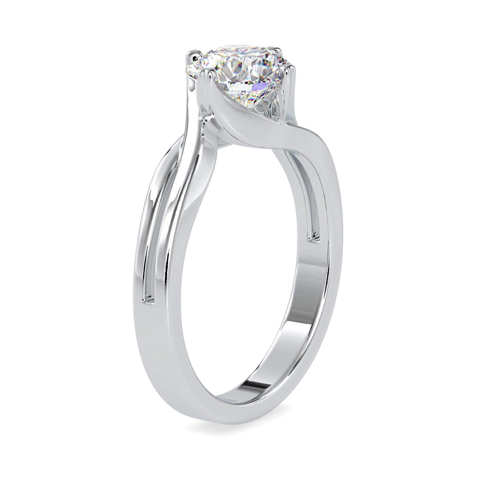 1.20 carat Twisted Prong Diamond Ring