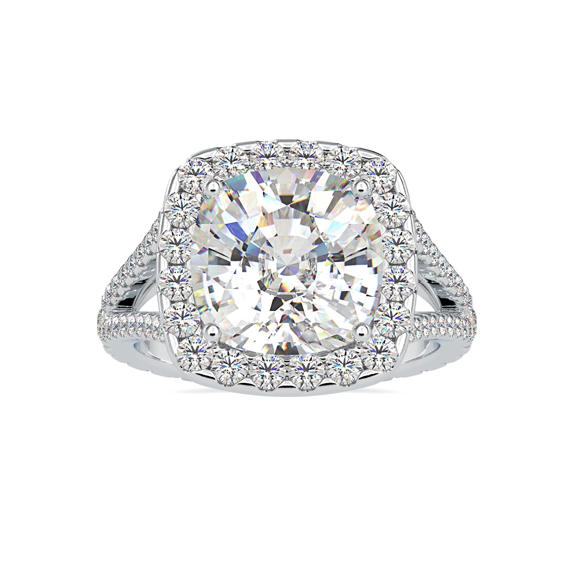 5.60 Carat Vintage Cushion Ring