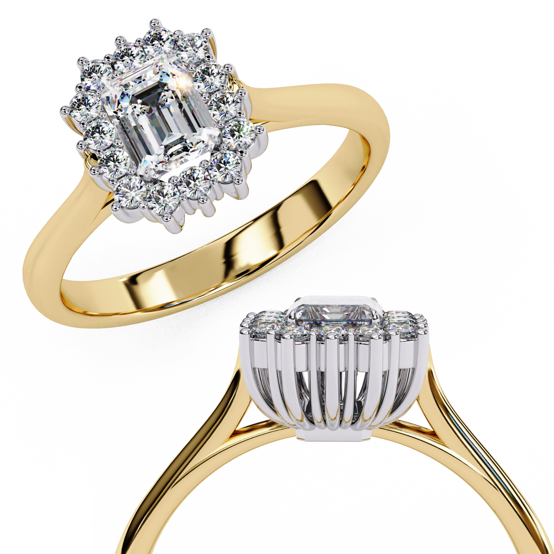 Mod Halo Diamond Ring