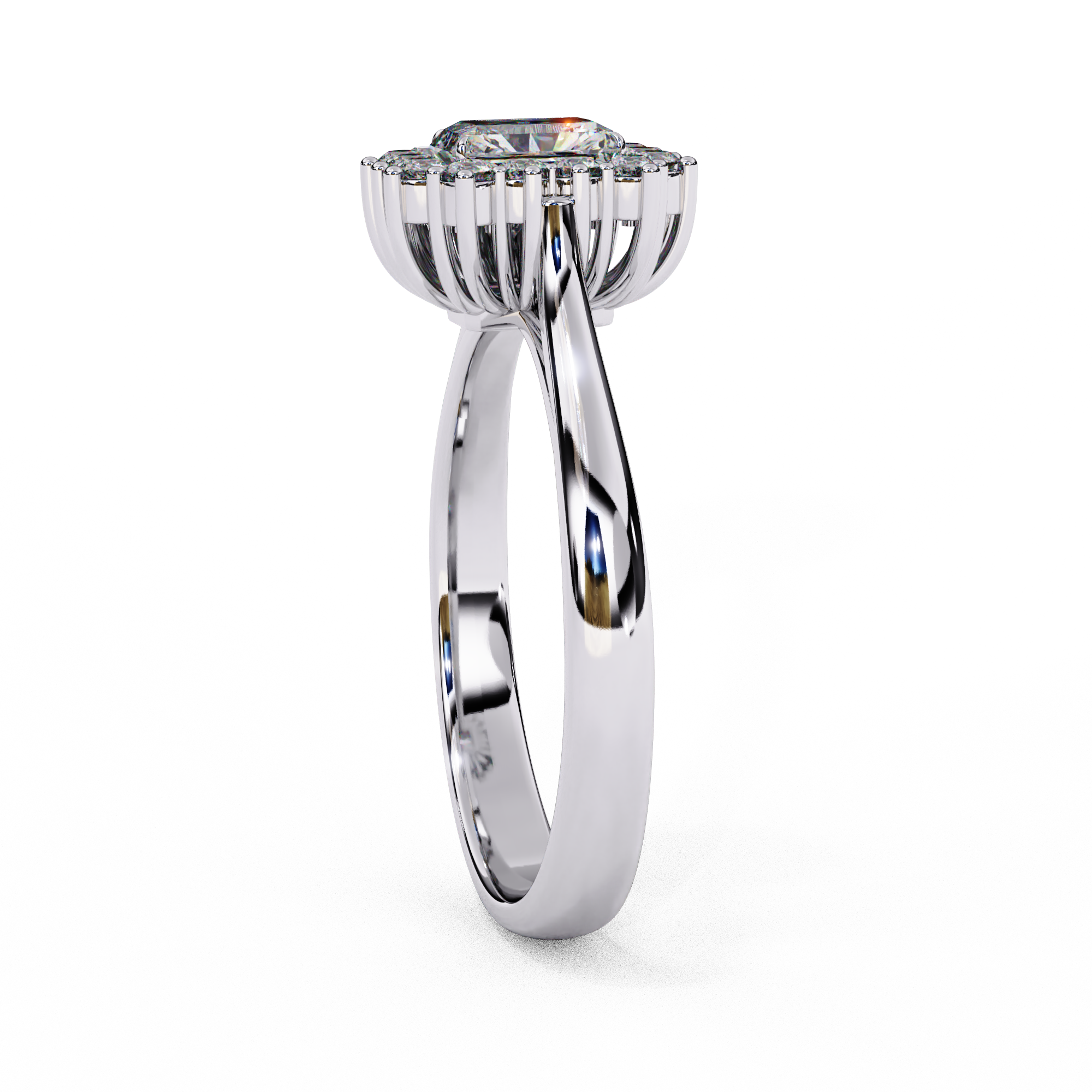 Mod Halo Diamond Ring