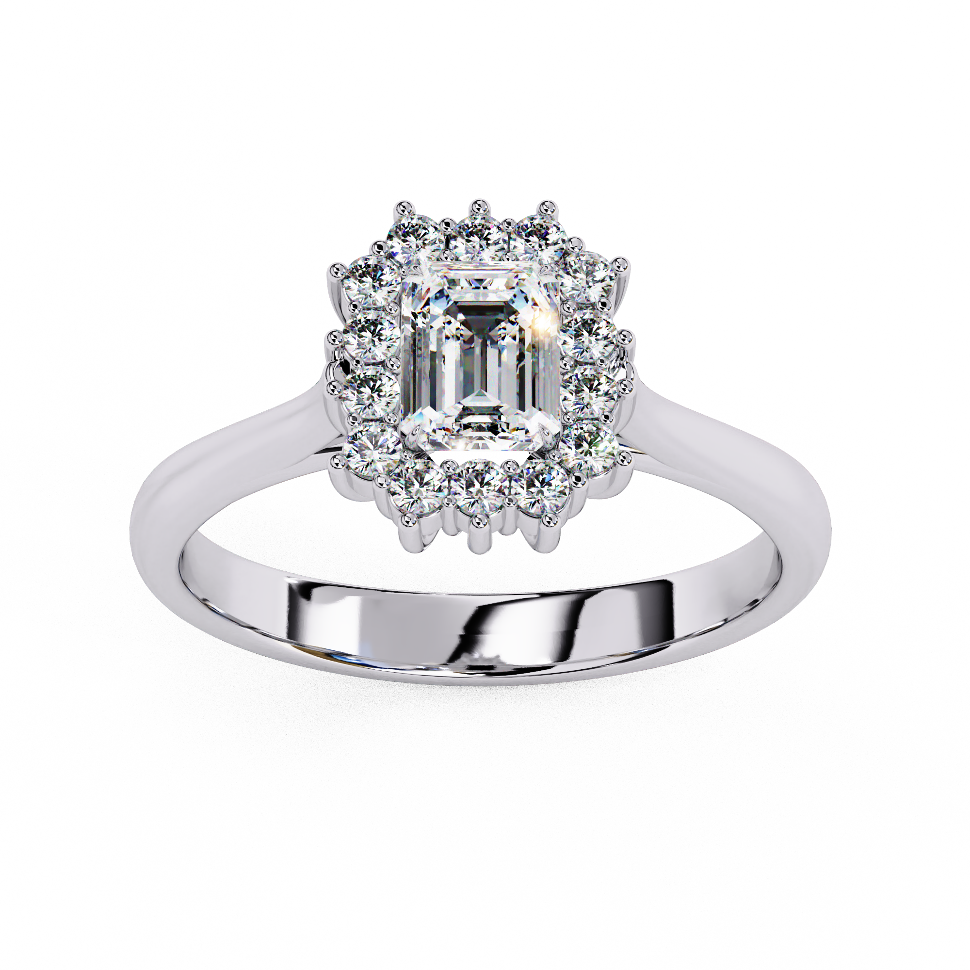 Mod Halo Diamond Ring