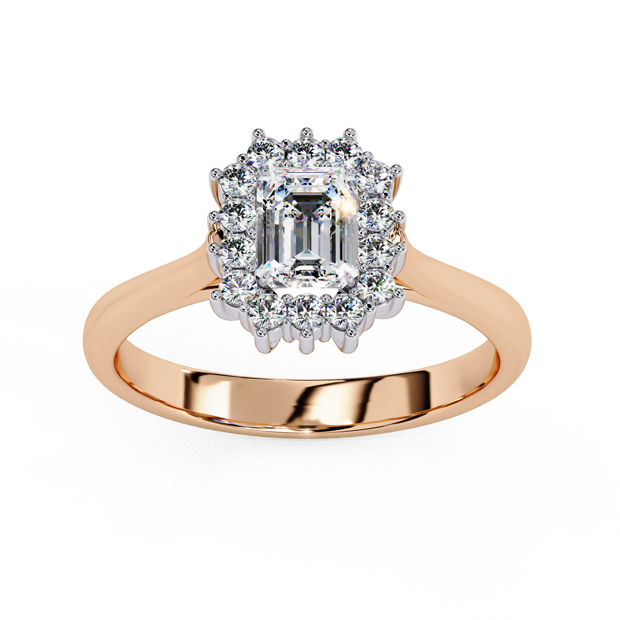 Mod Halo Diamond Ring