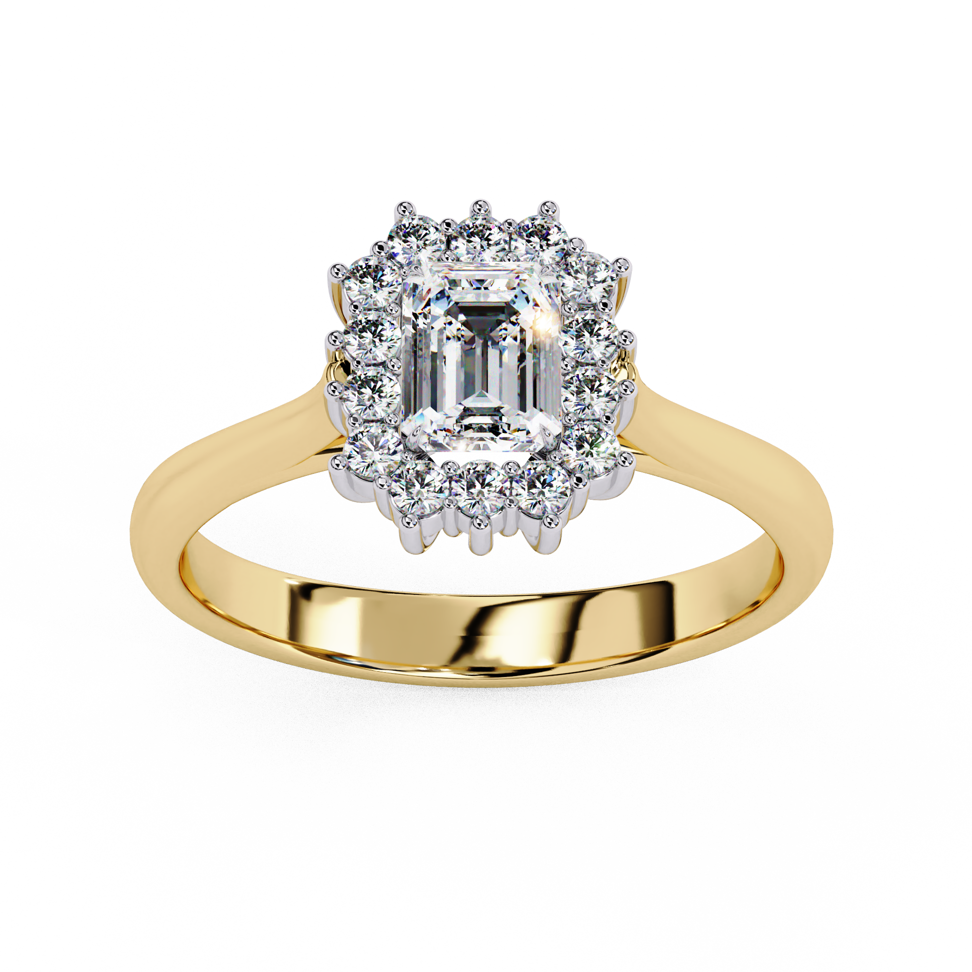 Mod Halo Diamond Ring