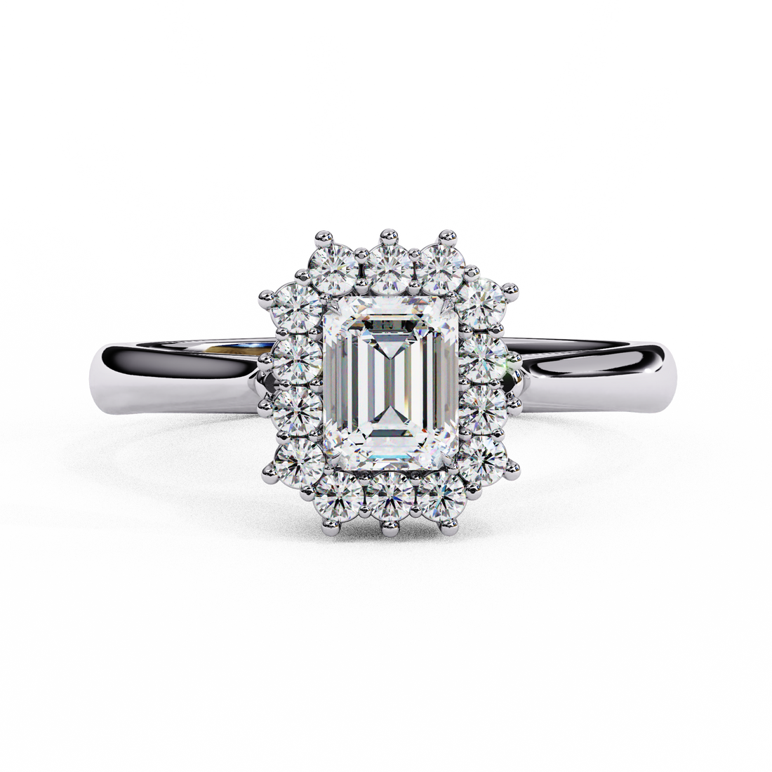 Mod Halo Diamond Ring