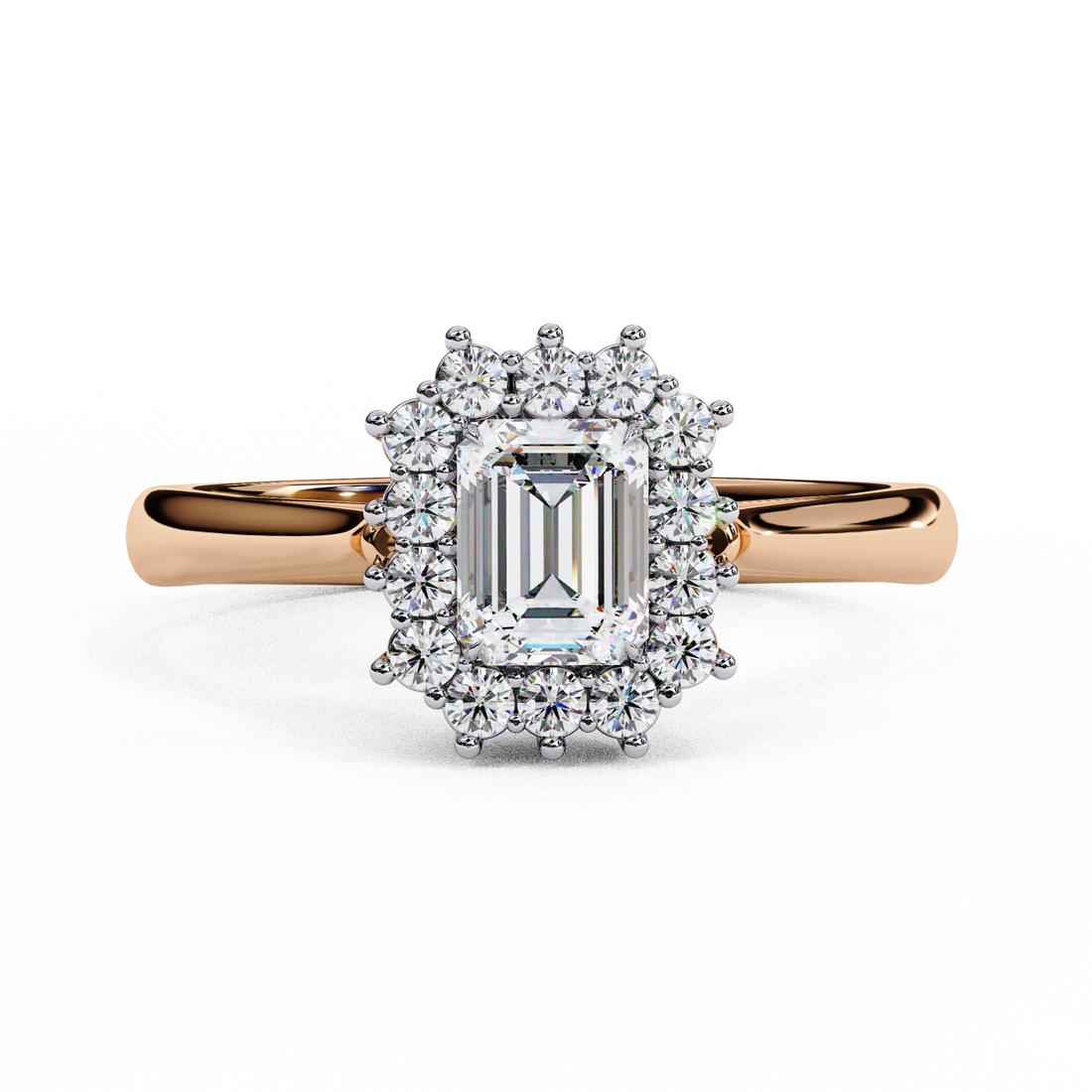 Mod Halo Diamond Ring