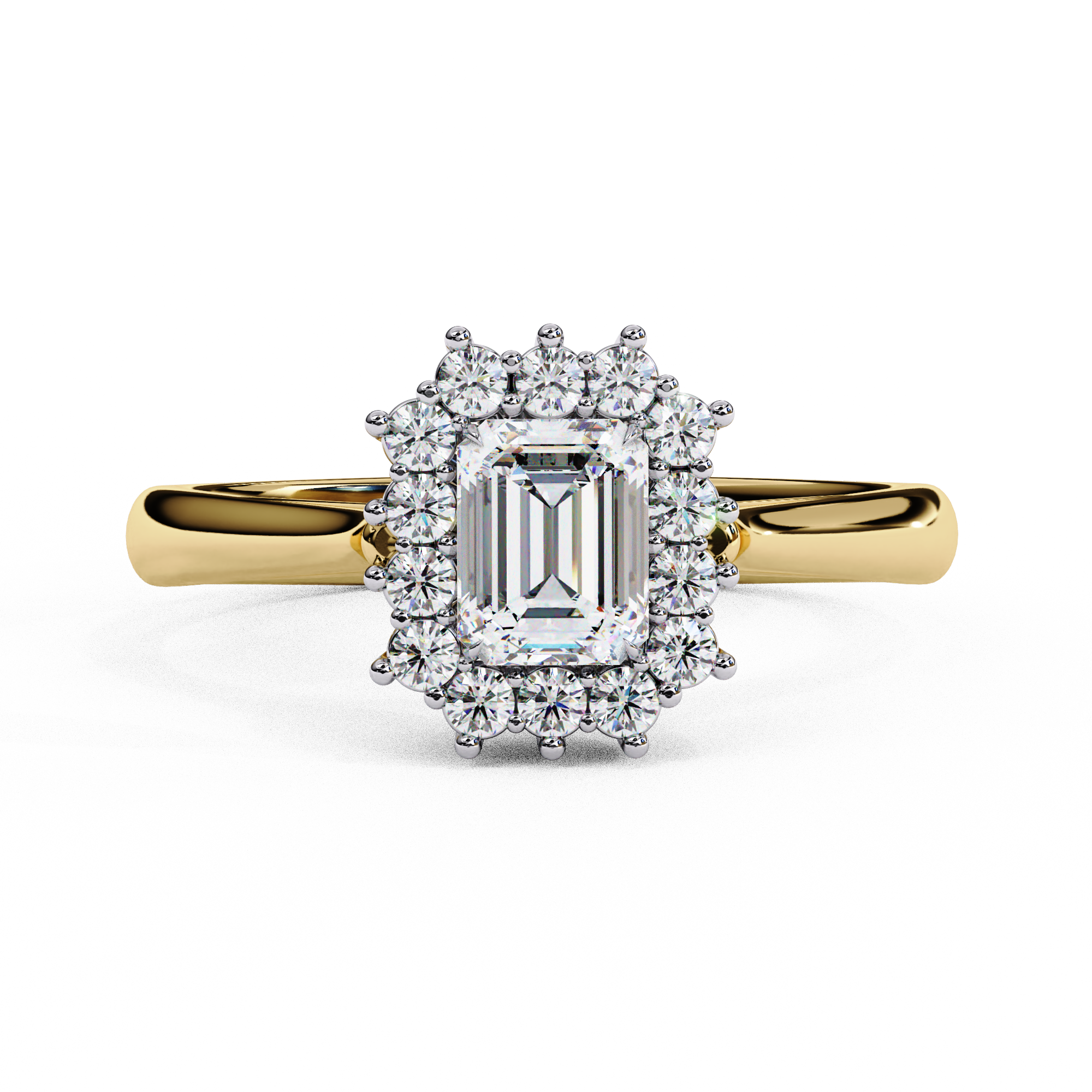 Mod Halo Diamond Ring