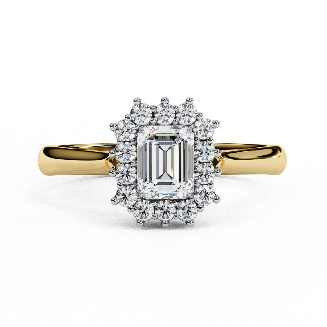 Mod Halo Diamond Ring