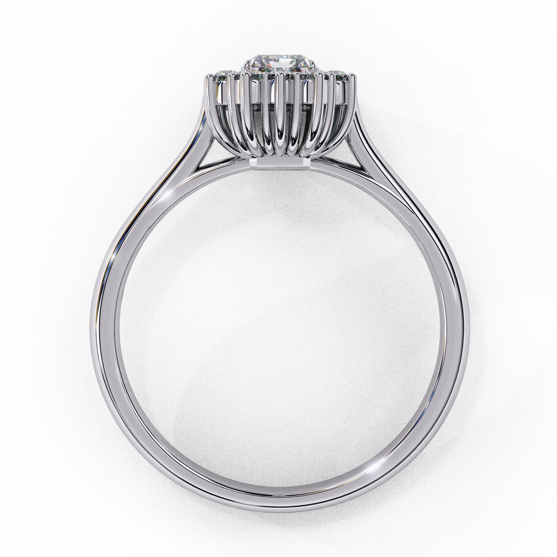 Mod Halo Diamond Ring