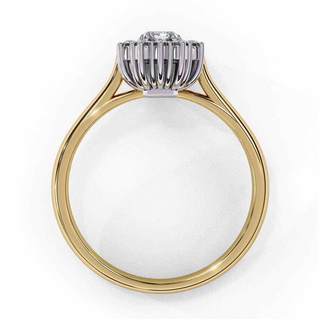 Mod Halo Diamond Ring