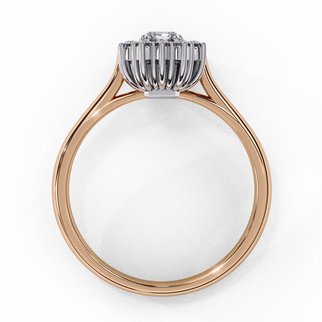 Mod Halo Diamond Ring