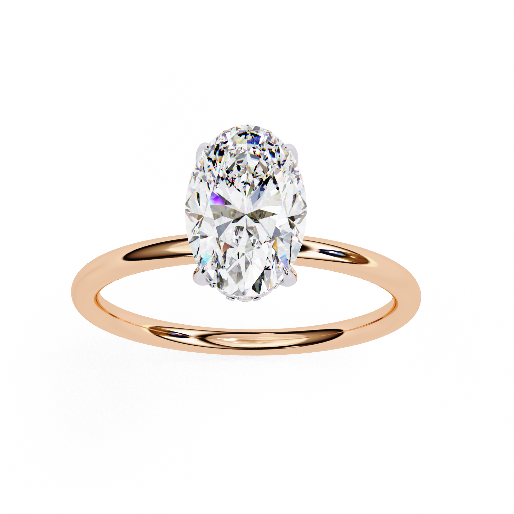 Twilight Charm Oval Diamond Ring