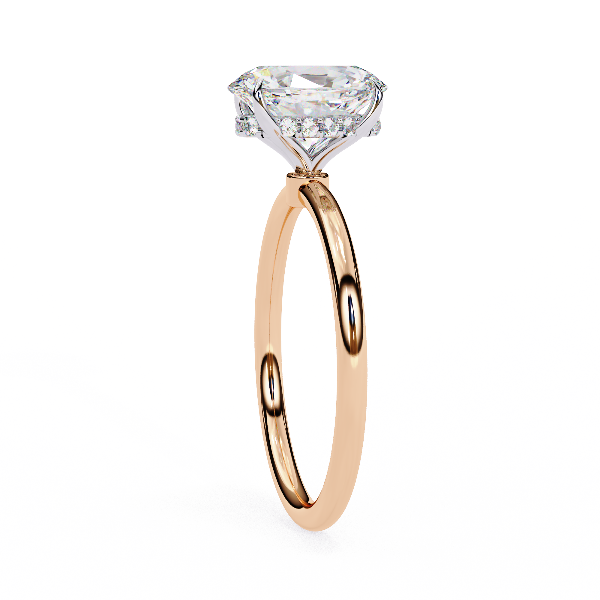 Twilight Charm Oval Diamond Ring