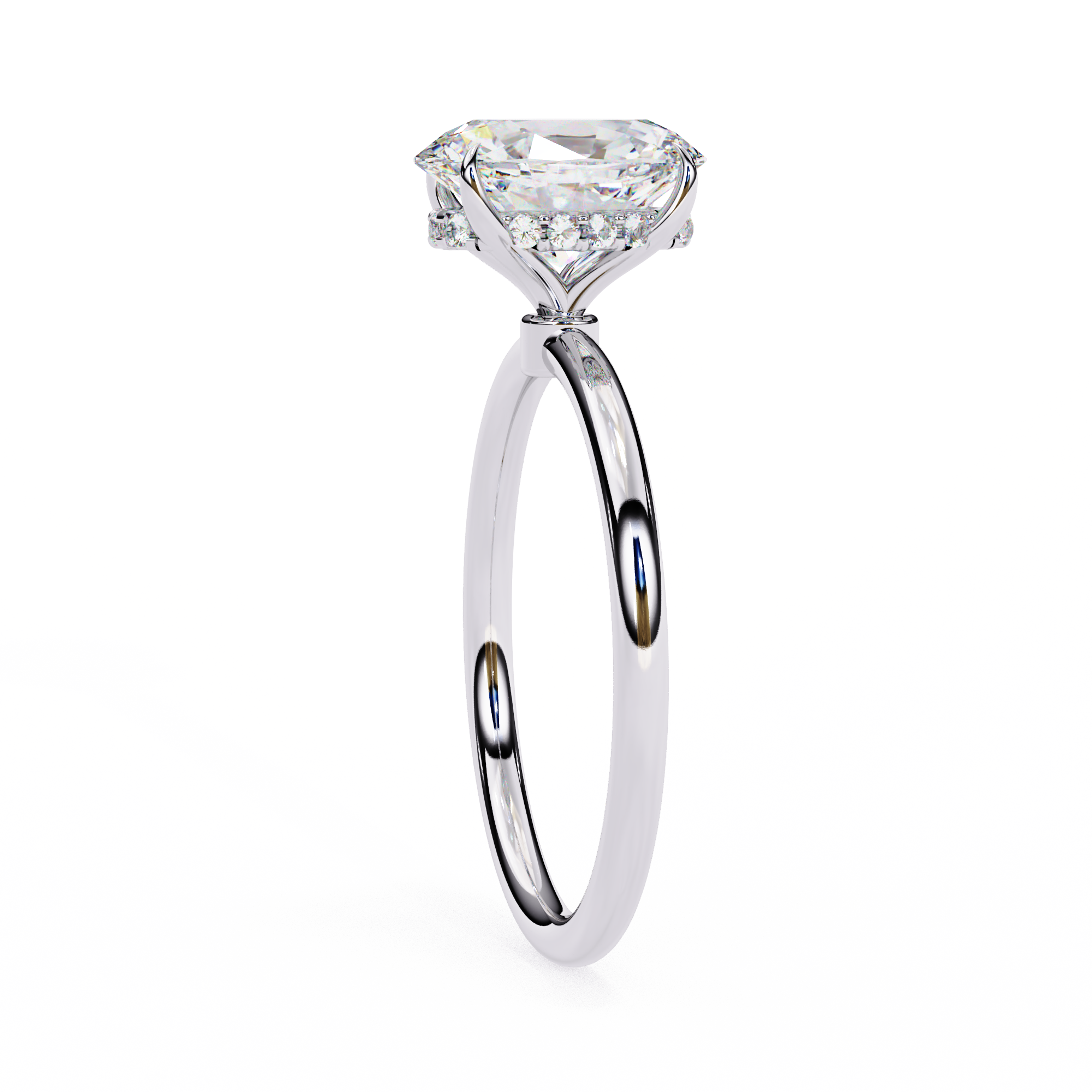 Twilight Charm Oval Diamond Ring