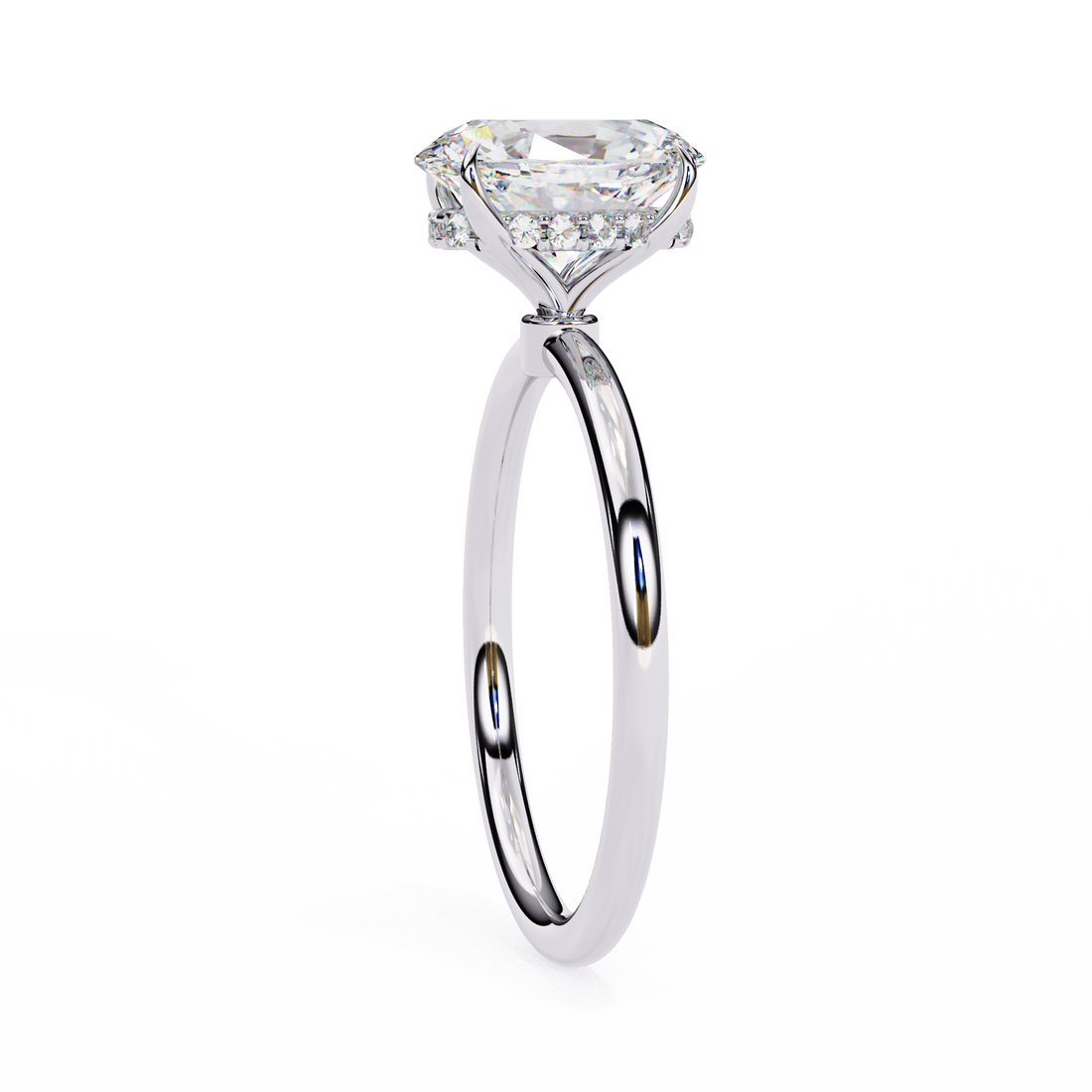 Twilight Charm Oval Diamond Ring