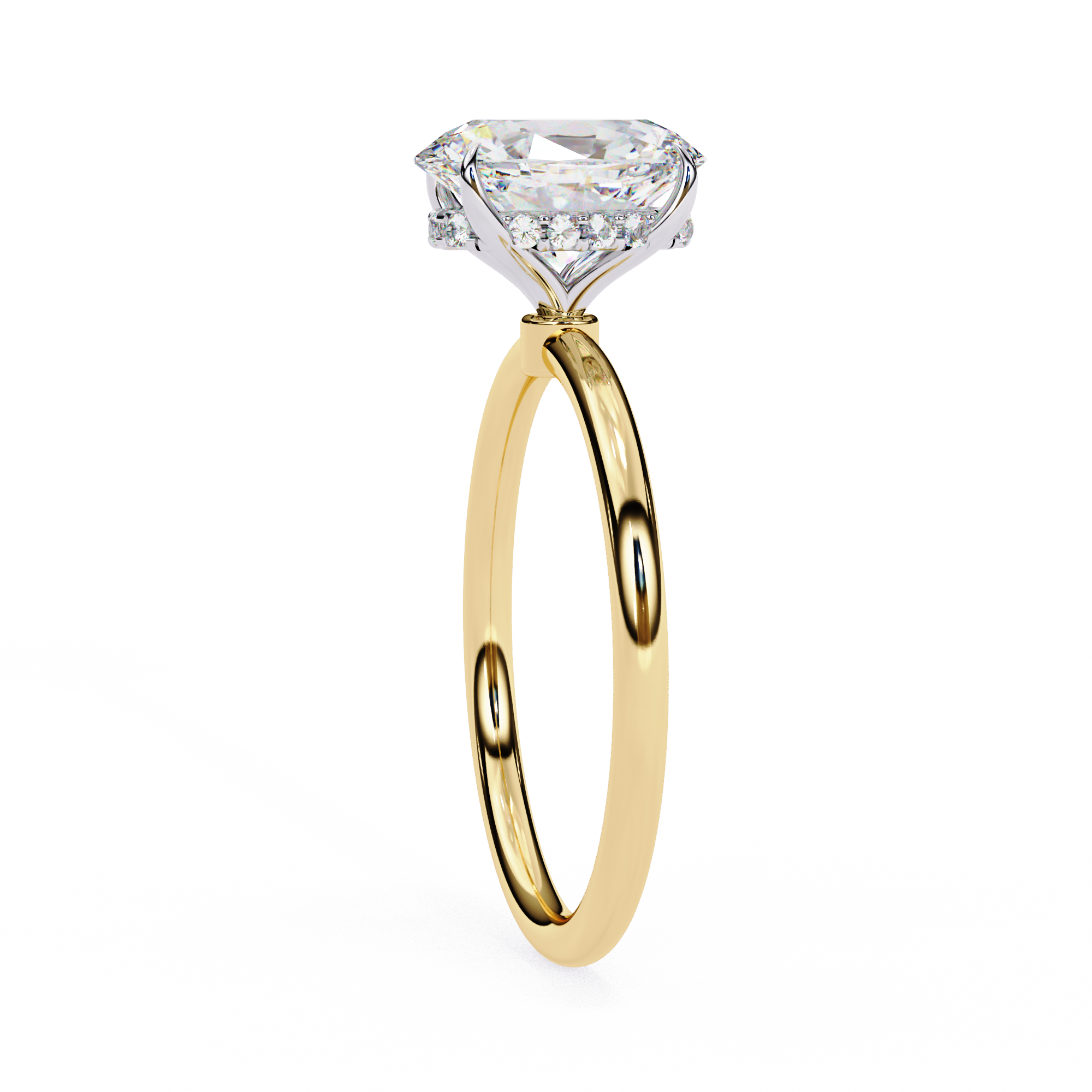 Twilight Charm Oval Diamond Ring