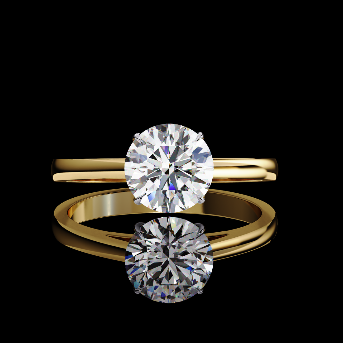 1.25 Carats Lab Grown Round Diamond Ring
