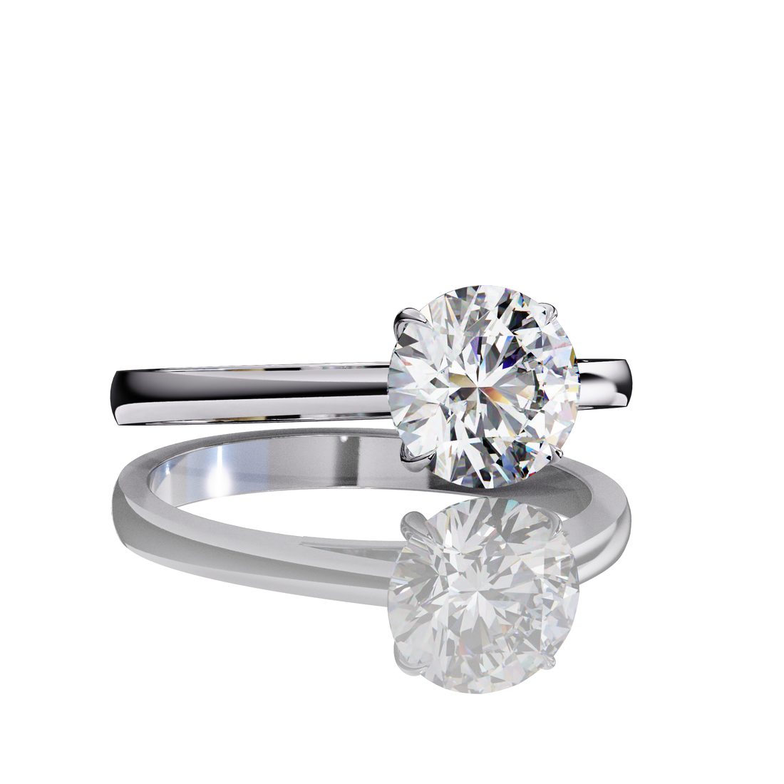 1.25 Carats Lab Grown Round Diamond Ring11